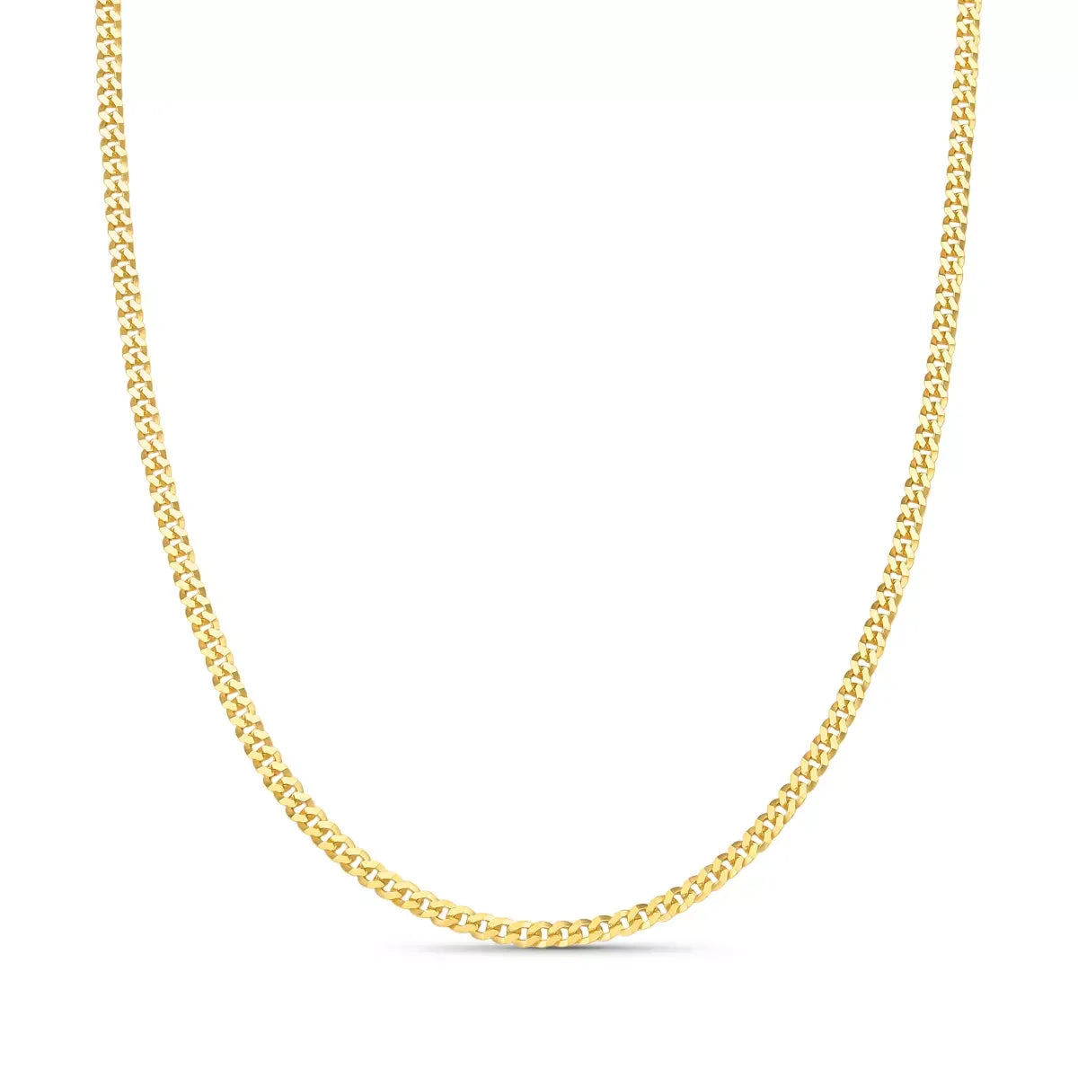 2mm 925 Sterling Silver Grumet Chain – 18k Gold Plated