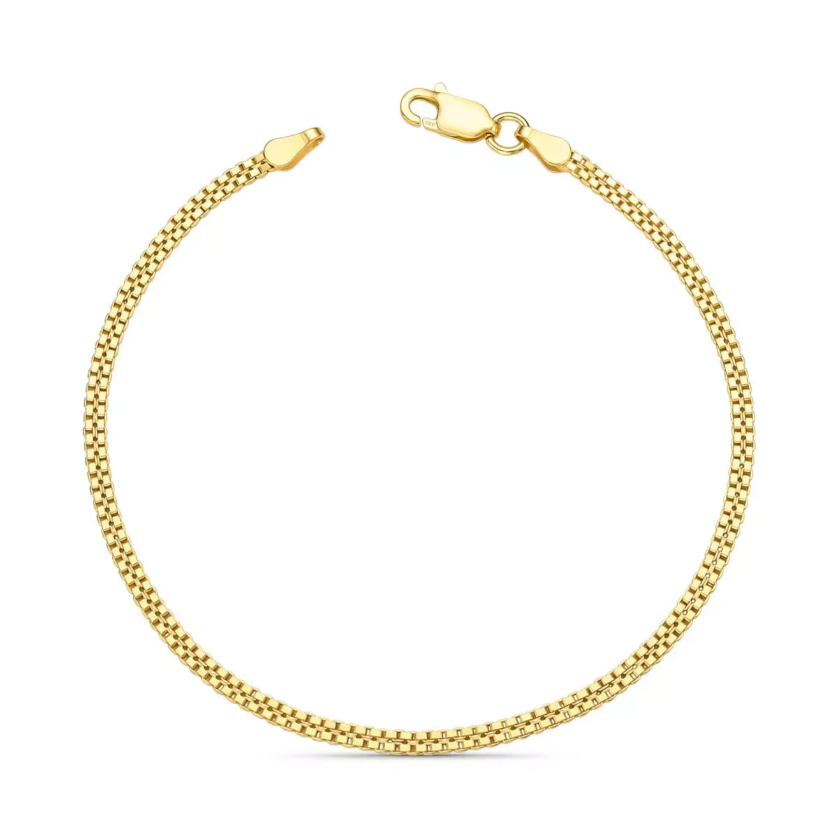 Double Venetian Bracelet in 925 Sterling Silver – 18k Gold Plated