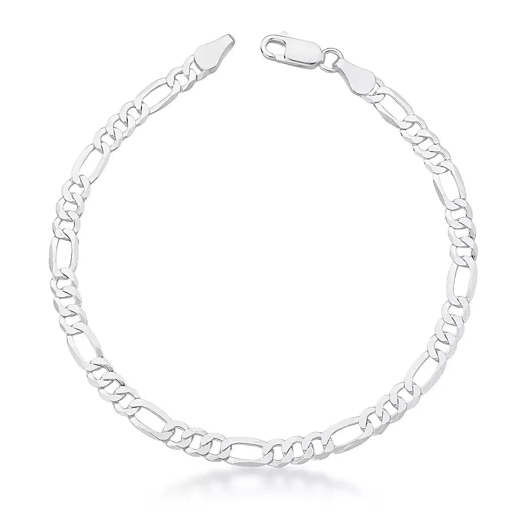 Men's 5 mm Figaro Bracelet in 925 Silver