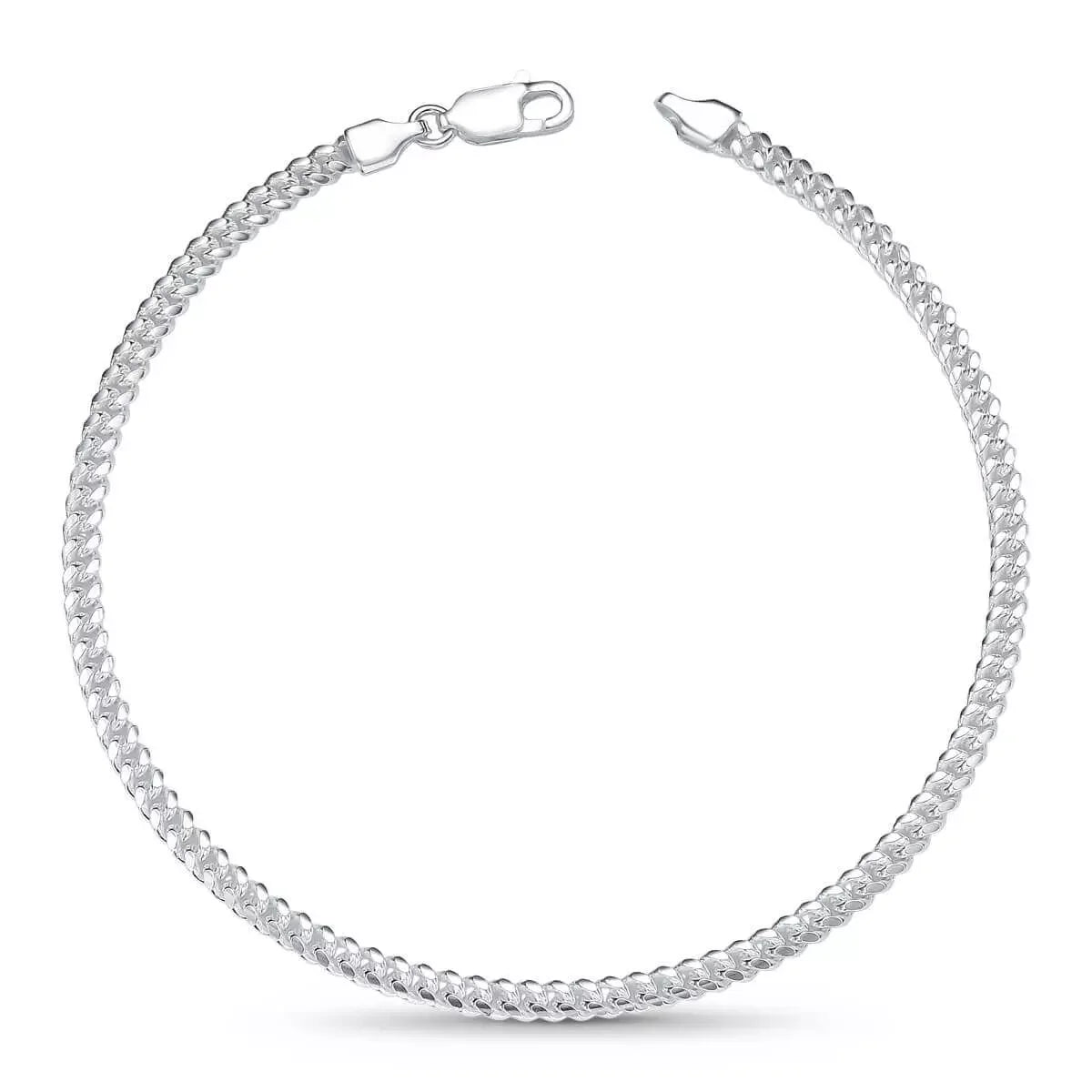 Cuban Grumet Bracelet 3 mm in 925 Silver