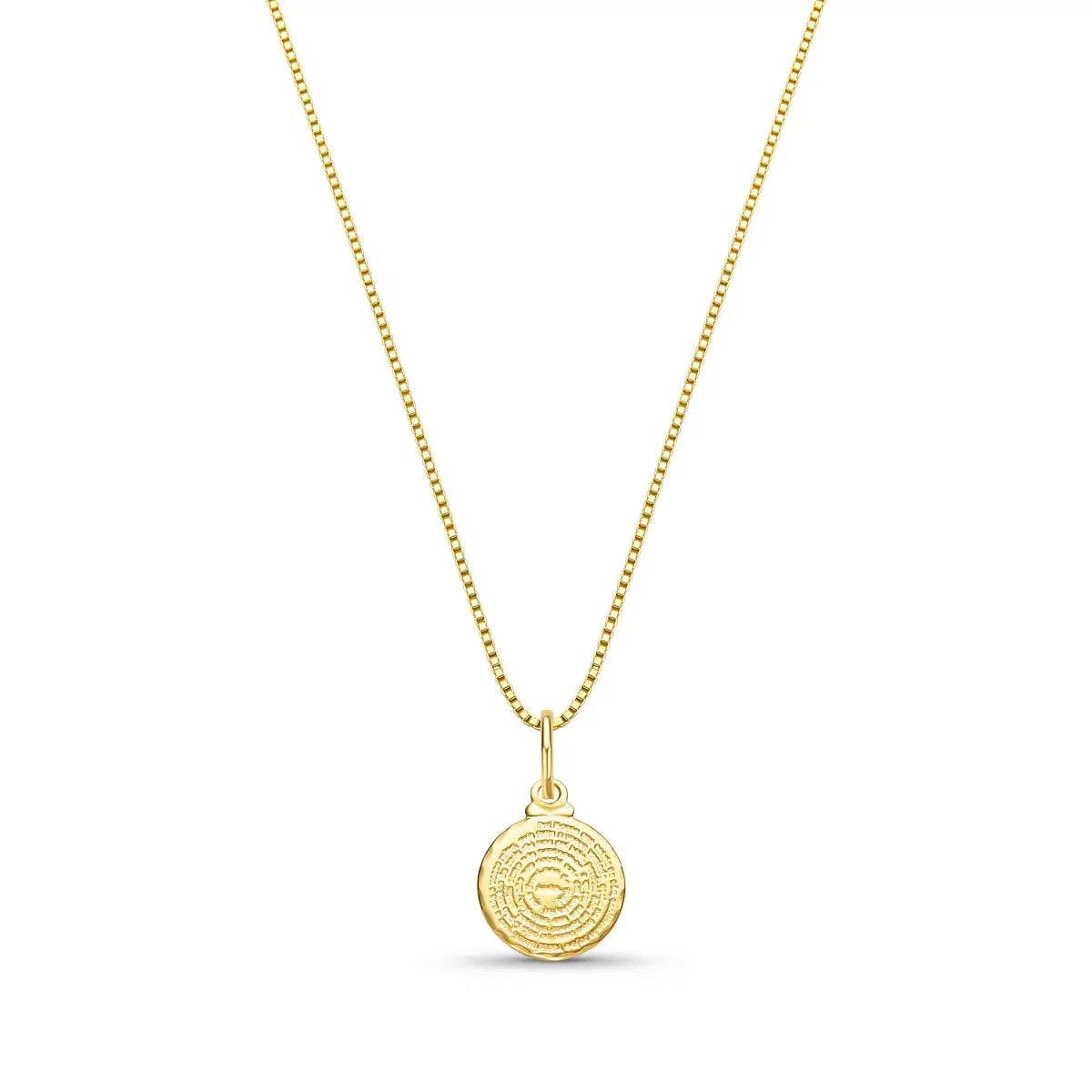 Engraved Pendant Necklace in 925 Sterling Silver – 18k Gold Plated