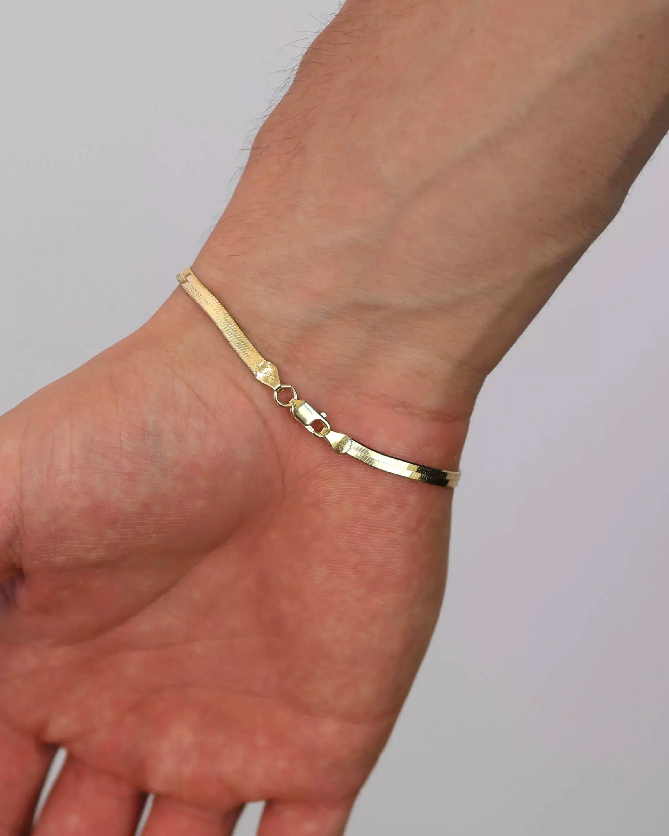 Laminated Bracelet in 925 Sterling Silver – 18k Gold Plated