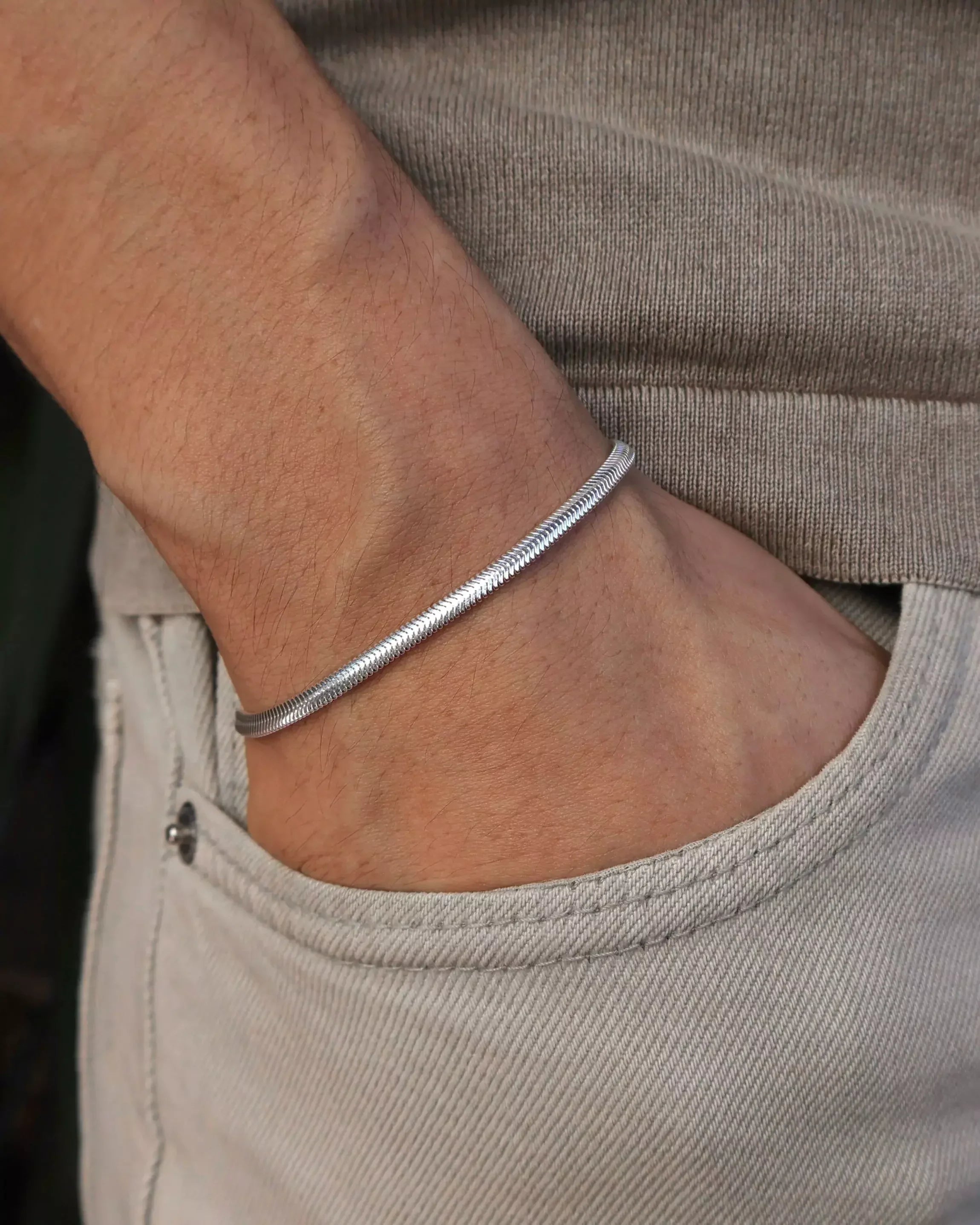 Men's Scale Bracelet in 925 Silver