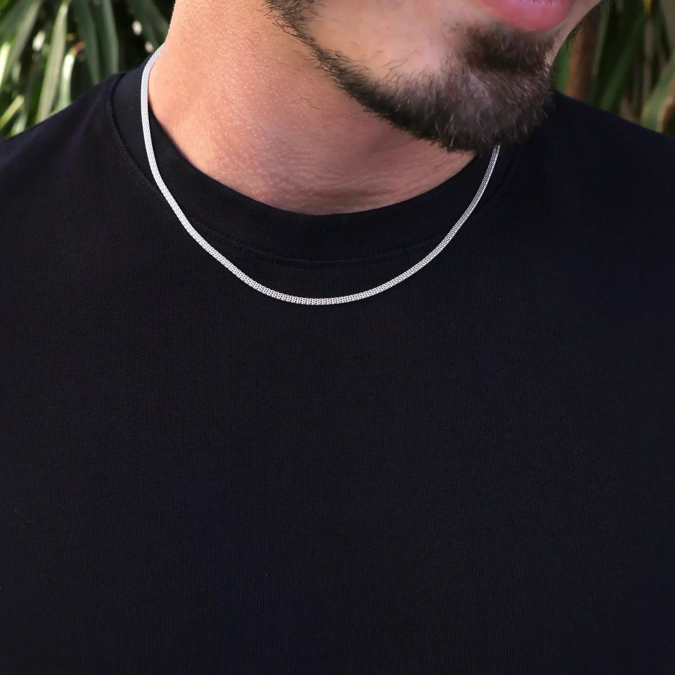 Fizzy Flat Men's Chain in 925 Silver