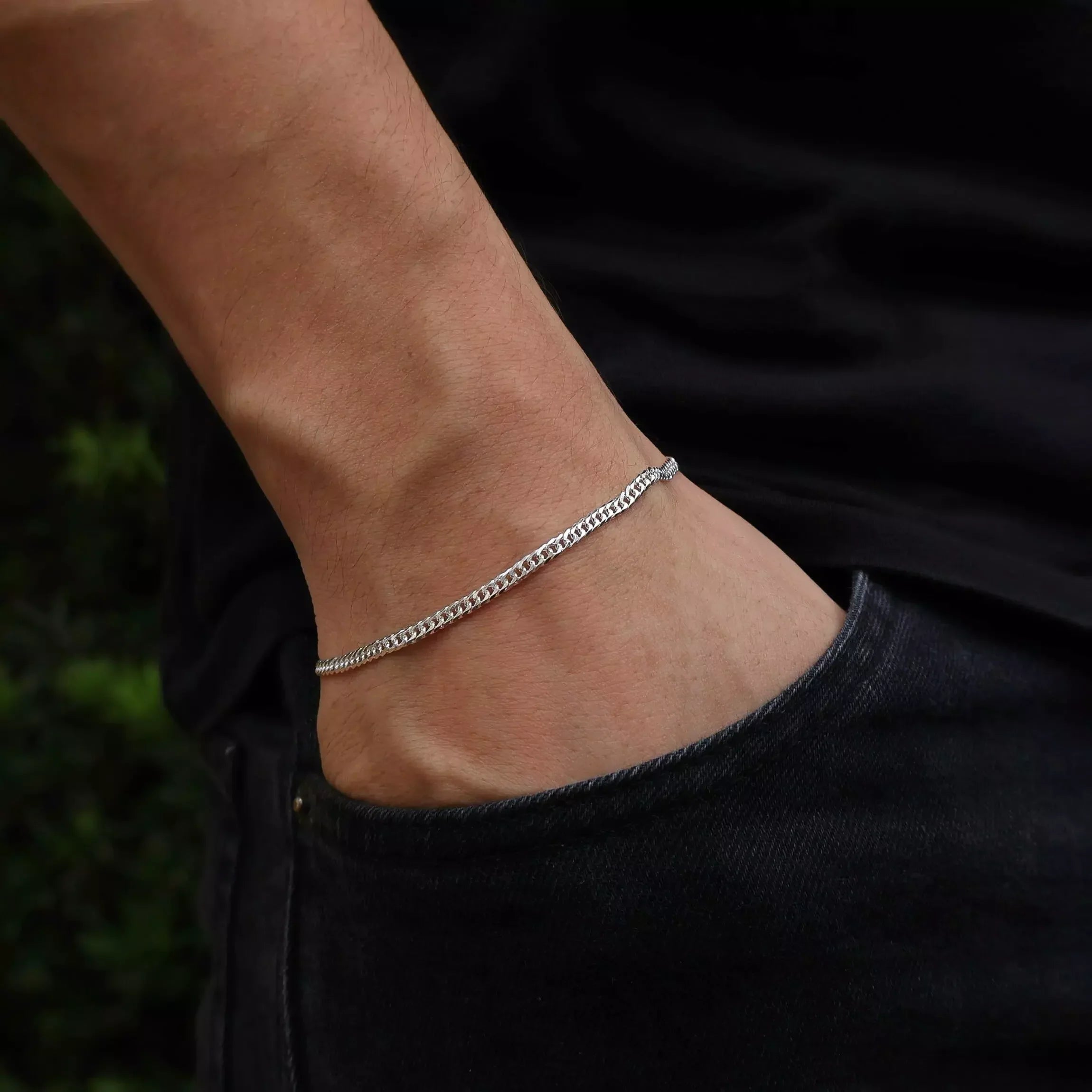 Double Link Grumet Bracelet 3 mm 925 Silver