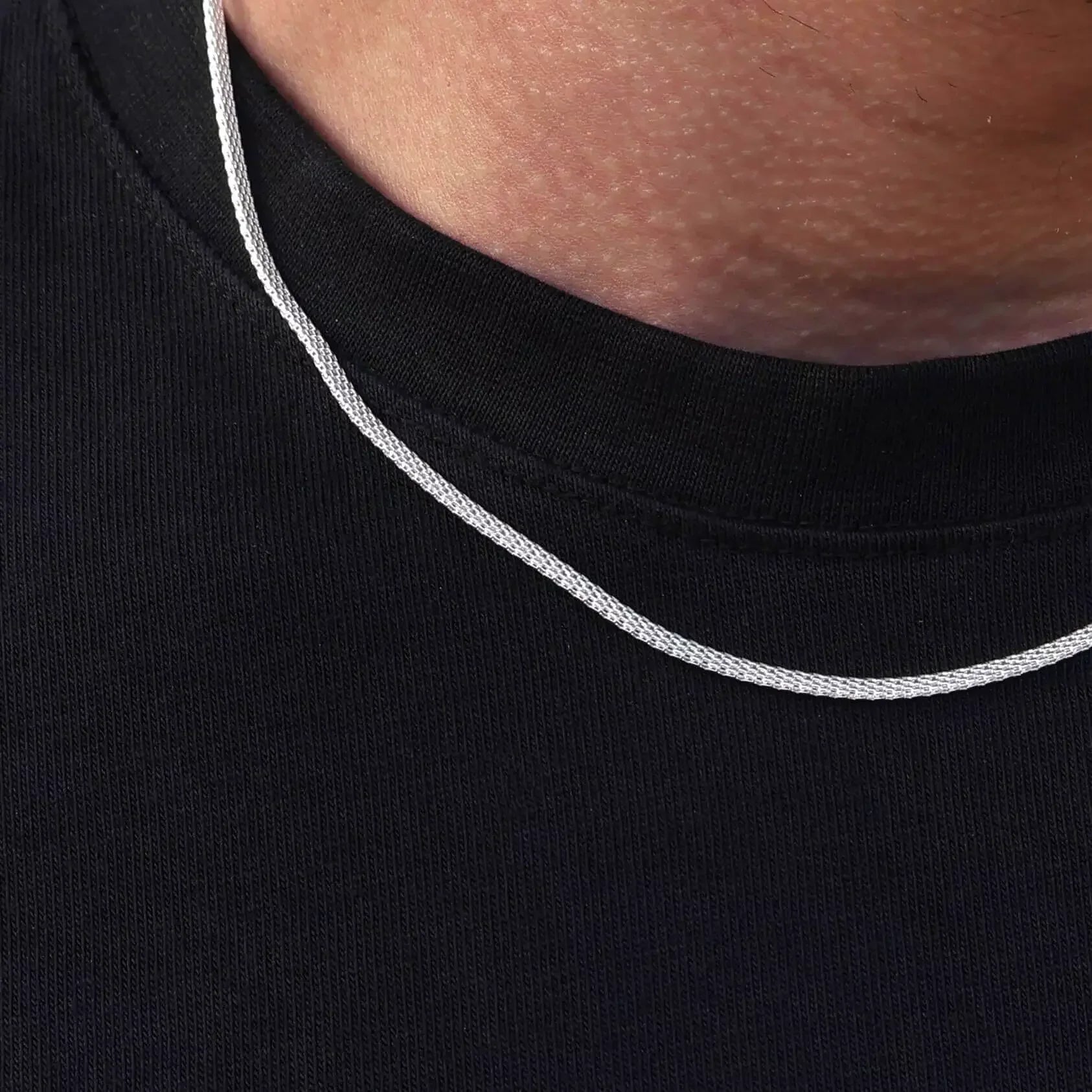 Fizzy Flat Men's Chain in 925 Silver