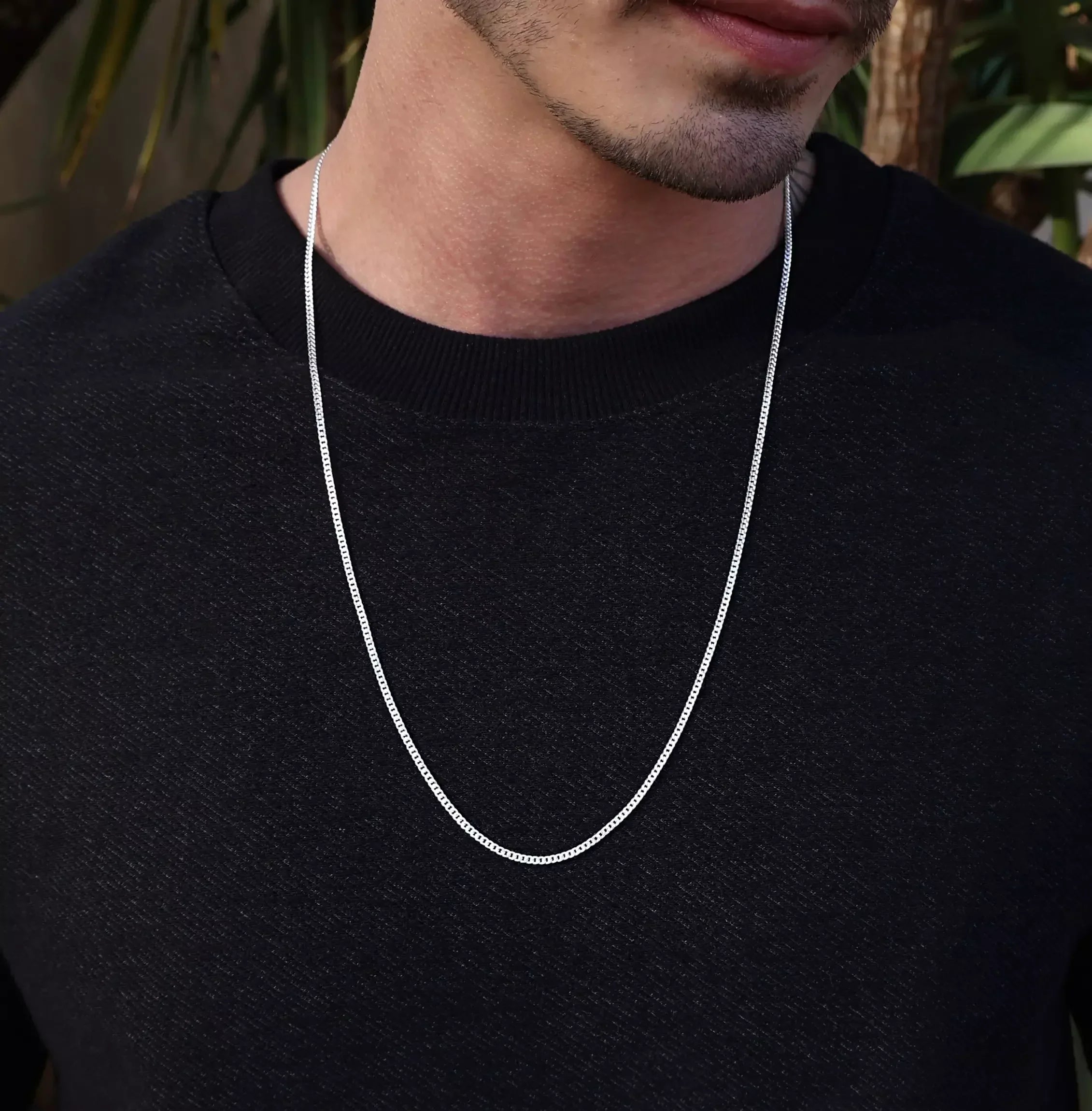 Men's 2 mm Grumet Chain in 925 Silver