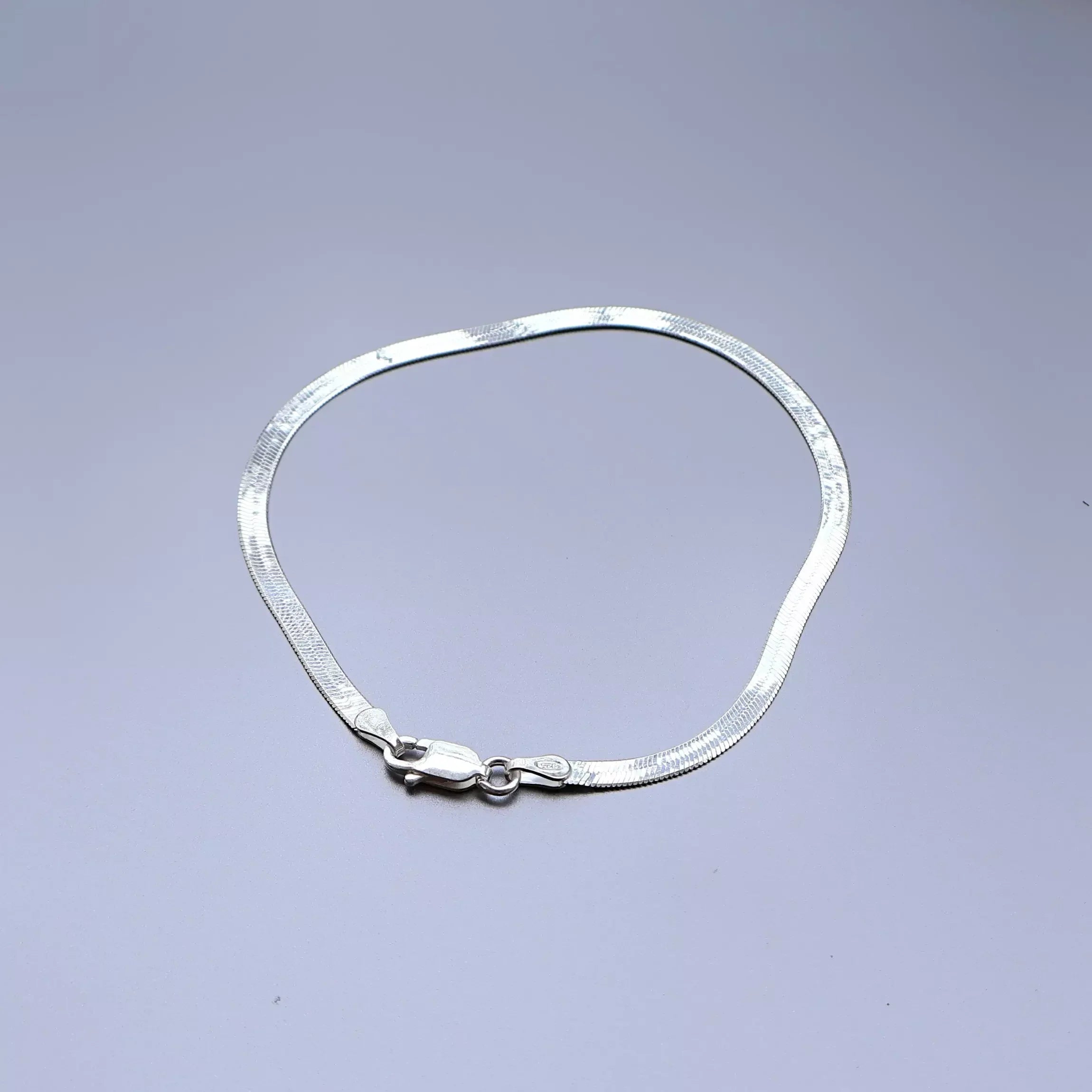 Men's Laminated Bracelet in 925 Silver