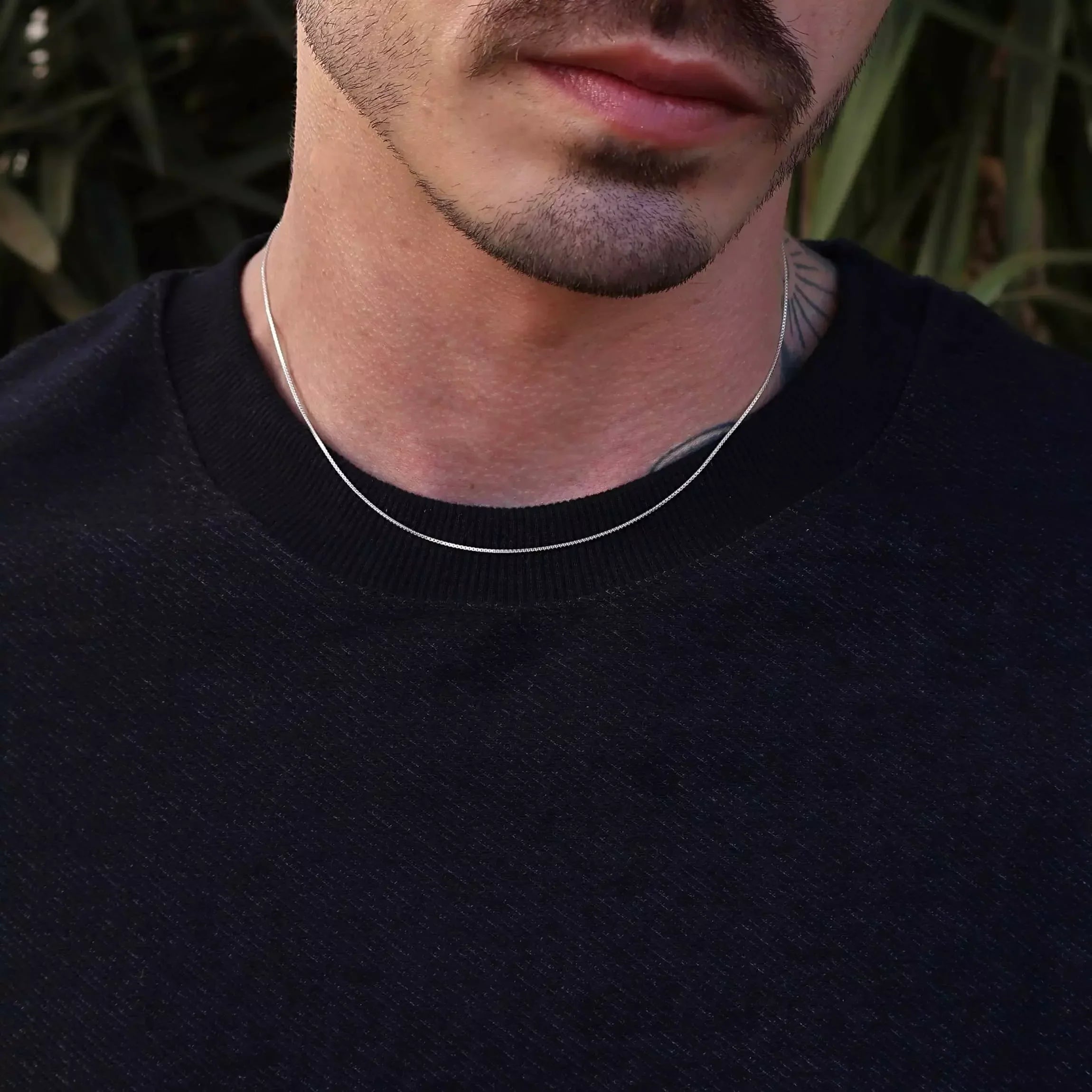 Thin Men's Venetian Chain in 925 Silver