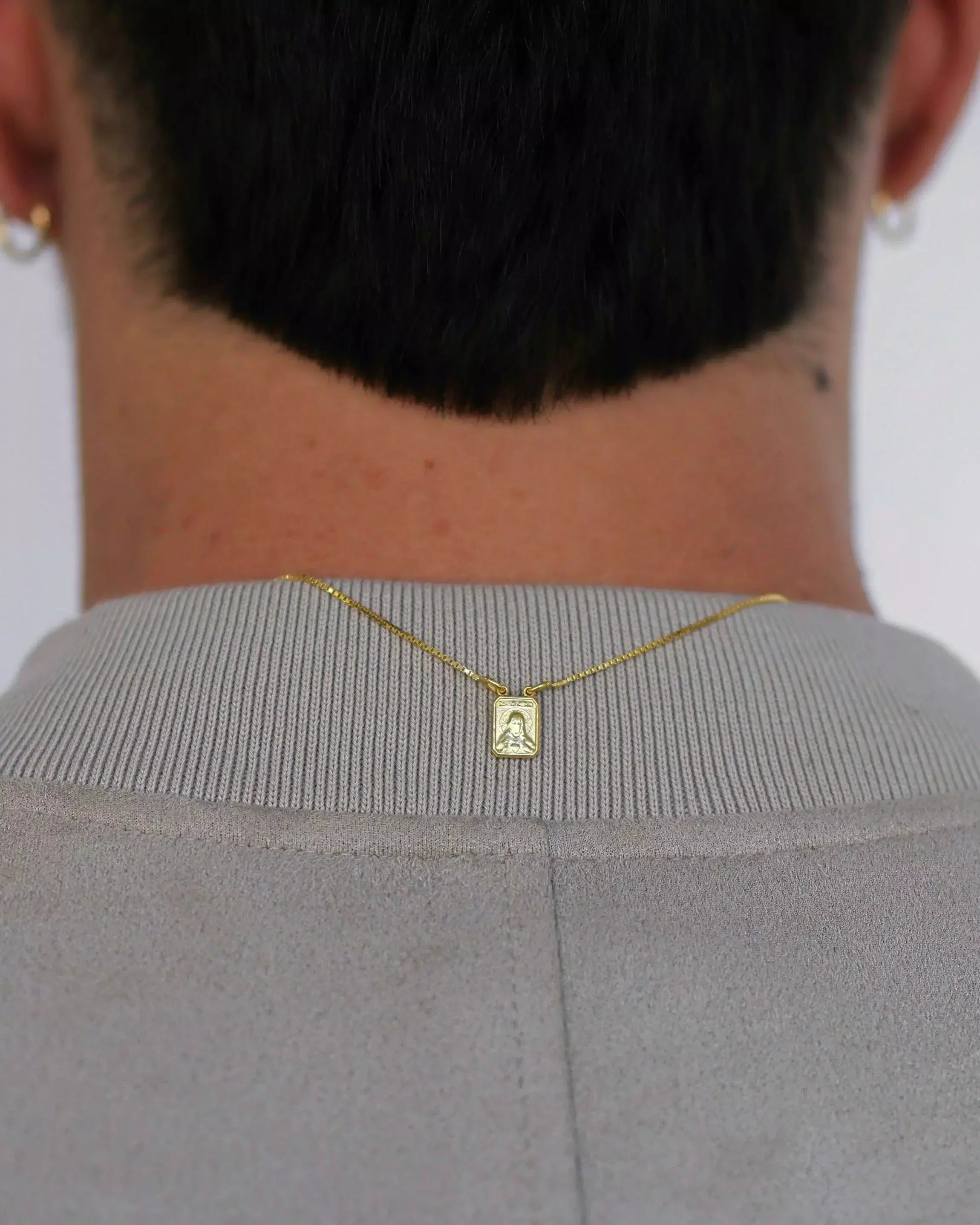 Scapular Necklace in 925 Sterling Silver – 18k Gold Plated