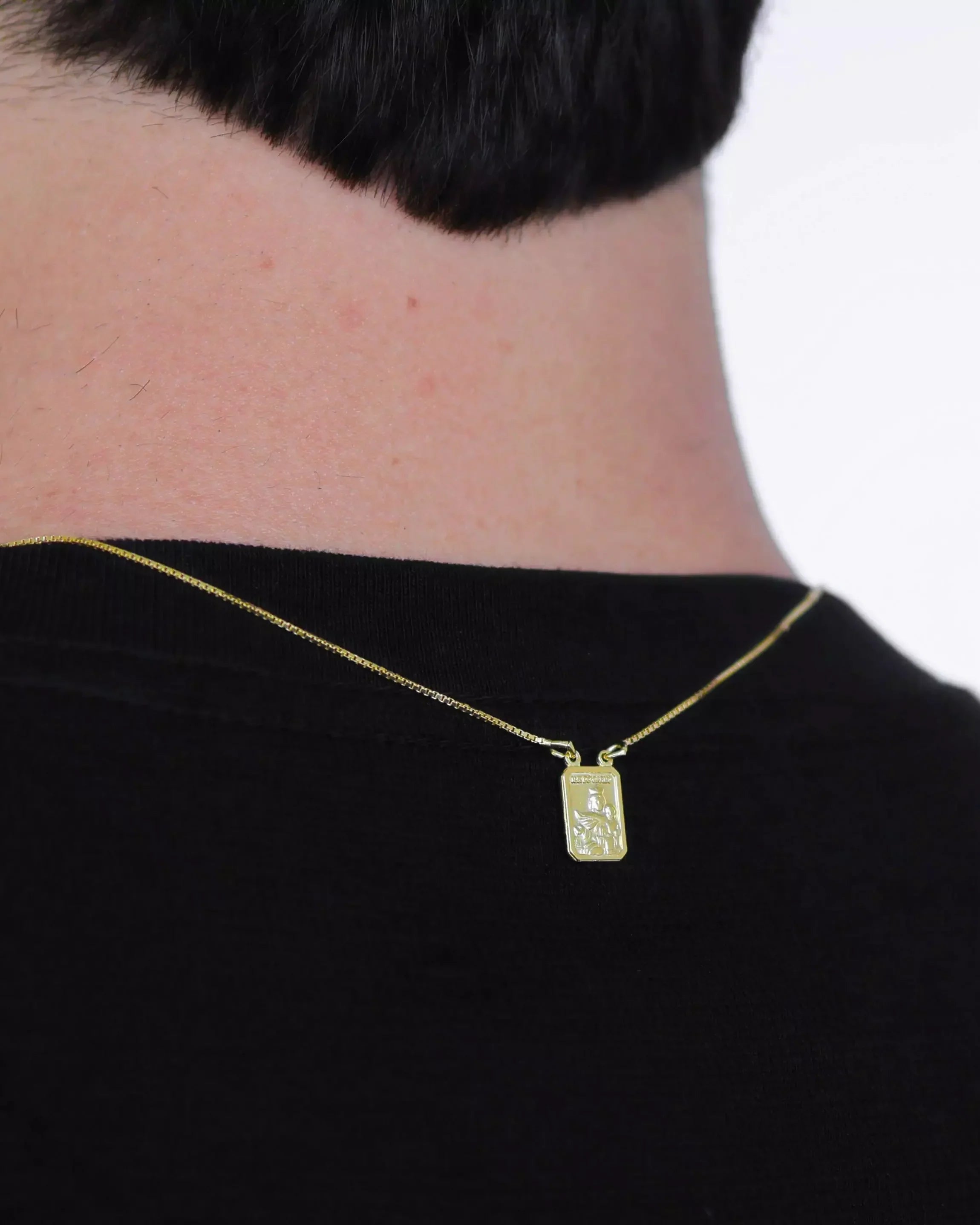 70cm Scapular Necklace in 925 Sterling Silver – 18k Gold Plated