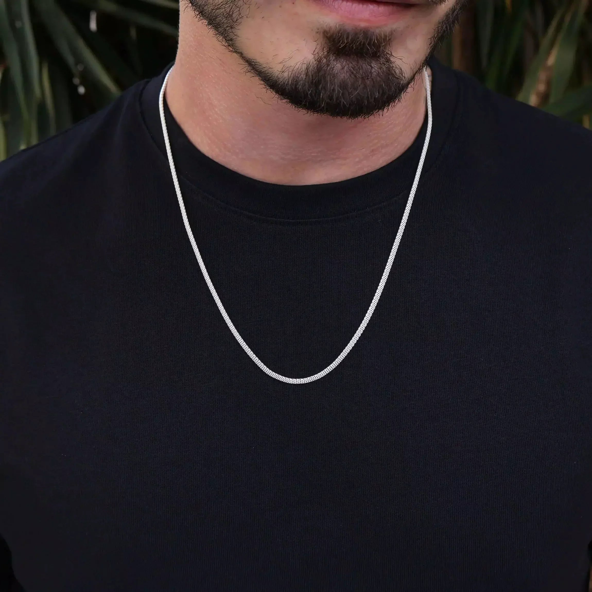 Fizzy Flat Men's Chain in 925 Silver