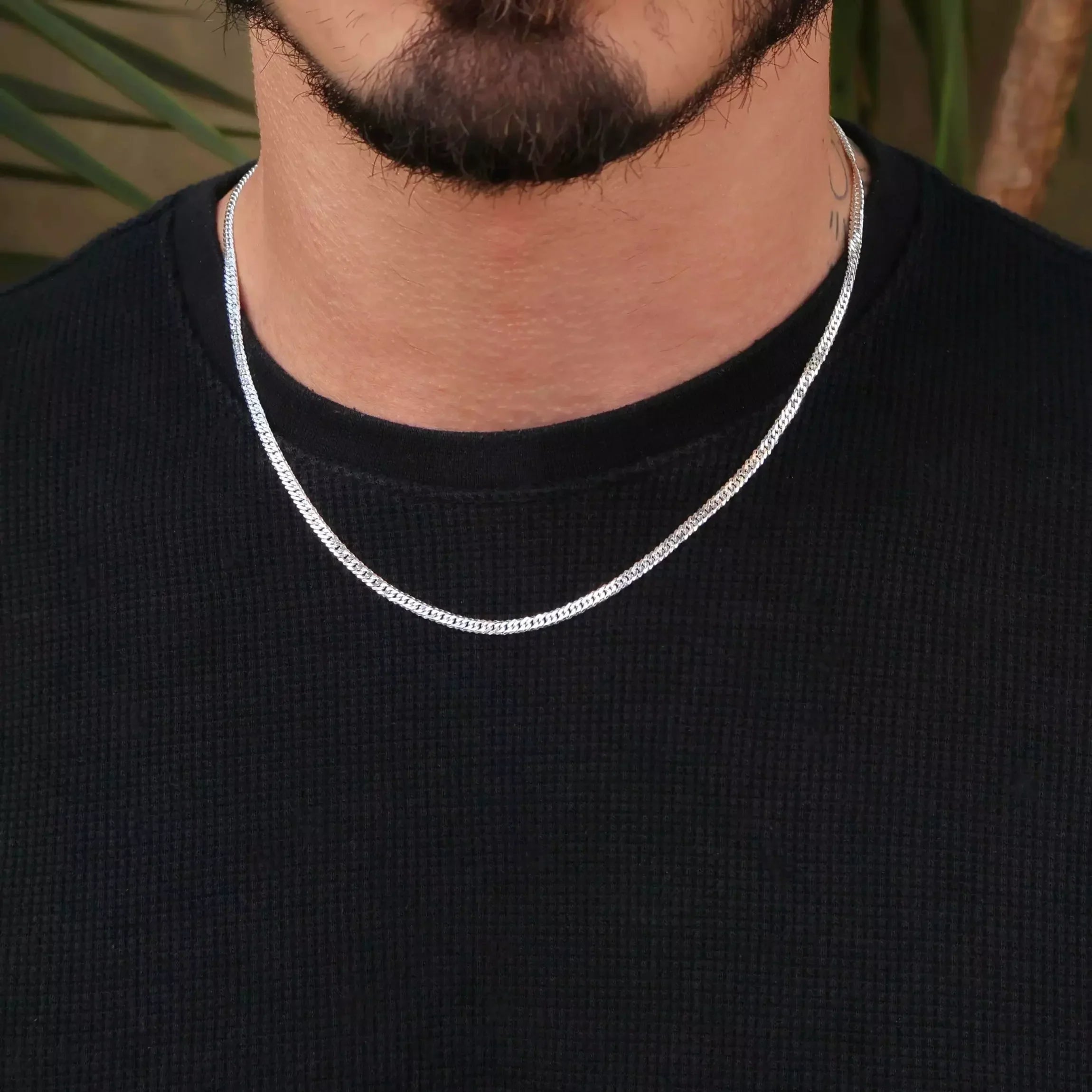 Double Link Grumet Chain 3mm in 925 Silver