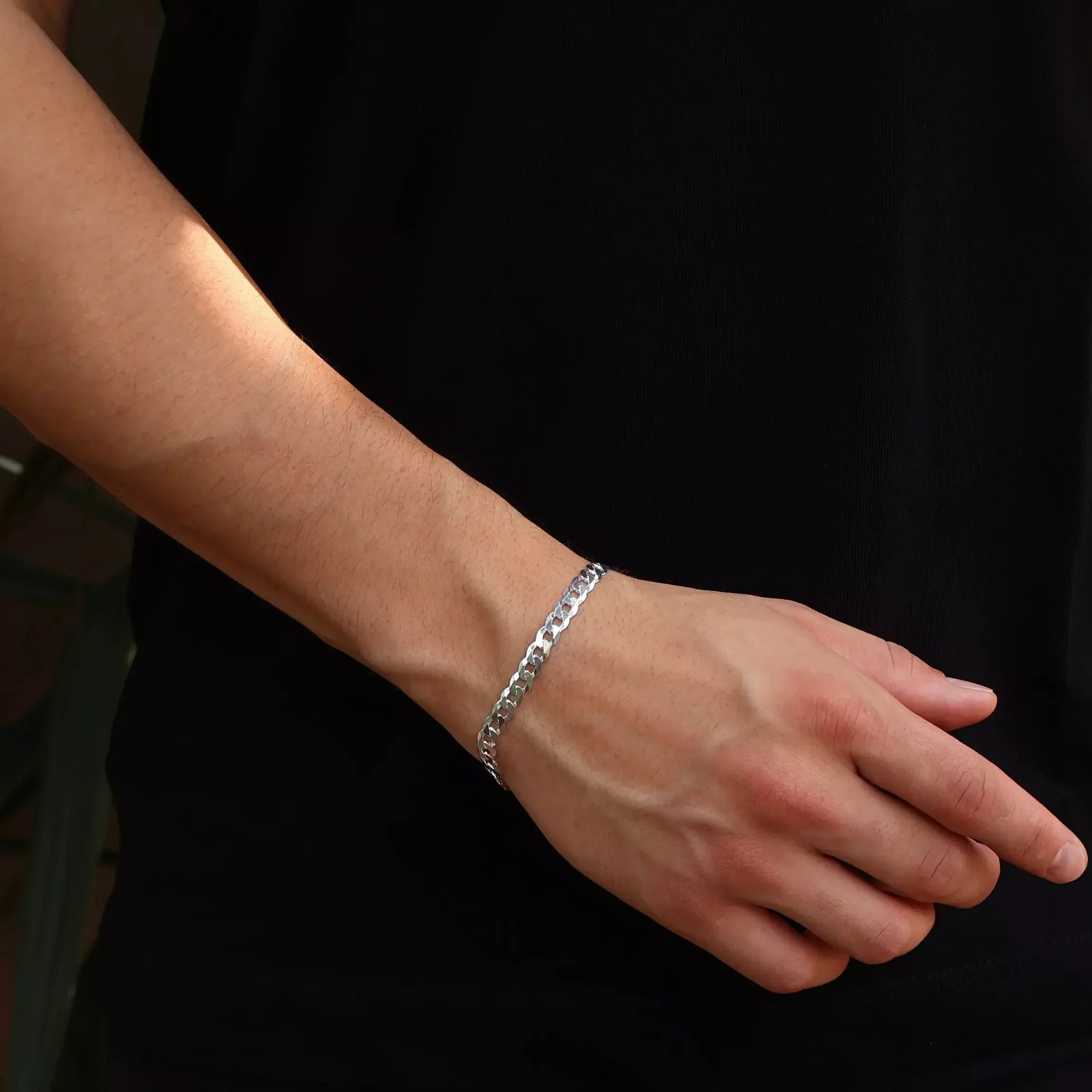 Men's 6 mm Grumet Bracelet in 925 Silver