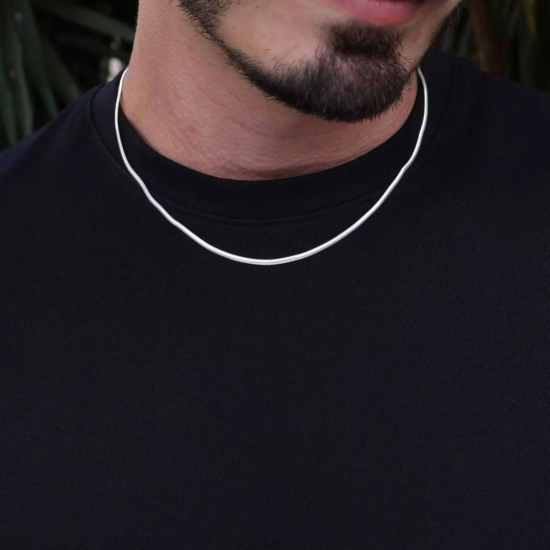 Thin Men's Scale Chain in 925 Silver