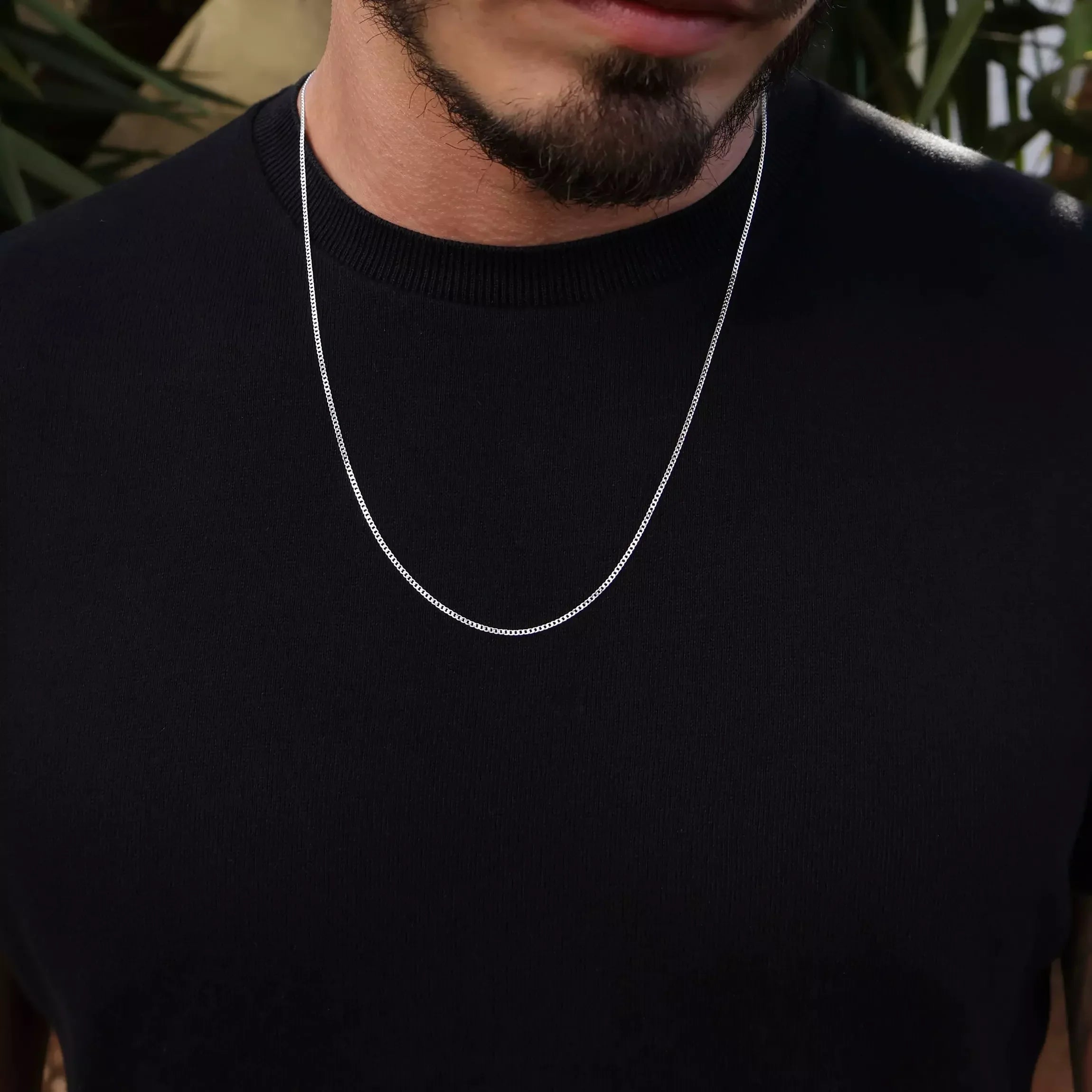 Men's Thin Grumet Chain in 925 Silver