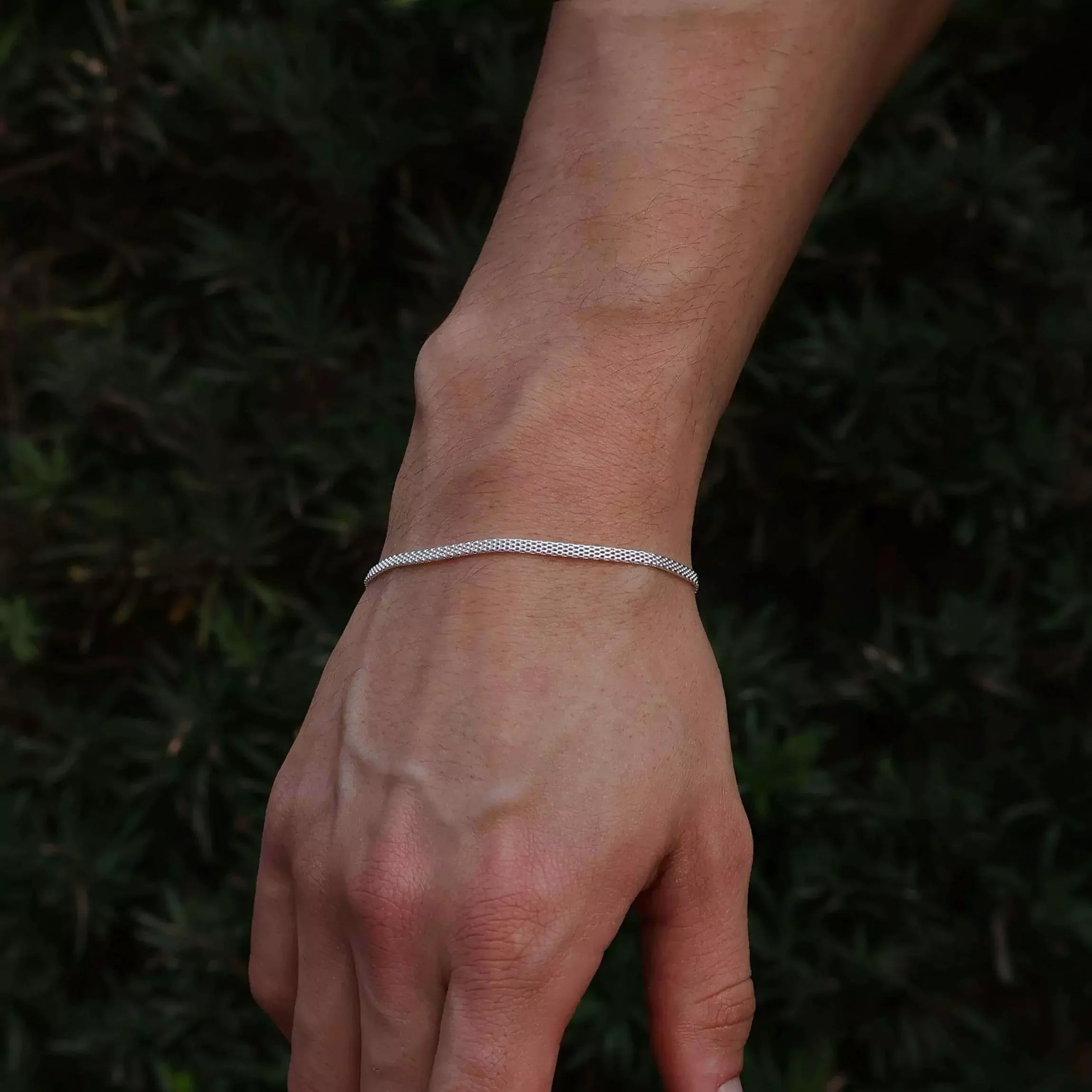 Fizzy Flat Men's Bracelet in 925 Silver