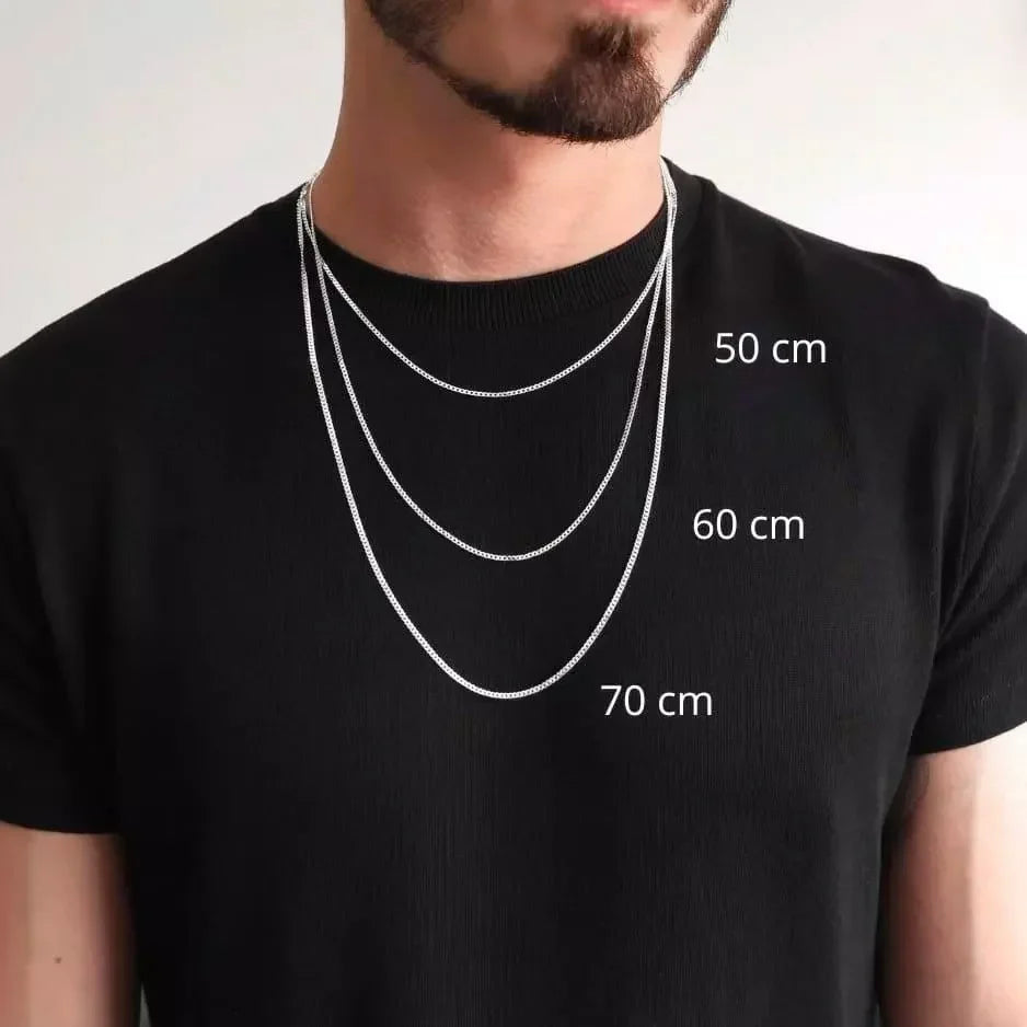 Fine Men's Baiano Chain Necklace in 925 Silver