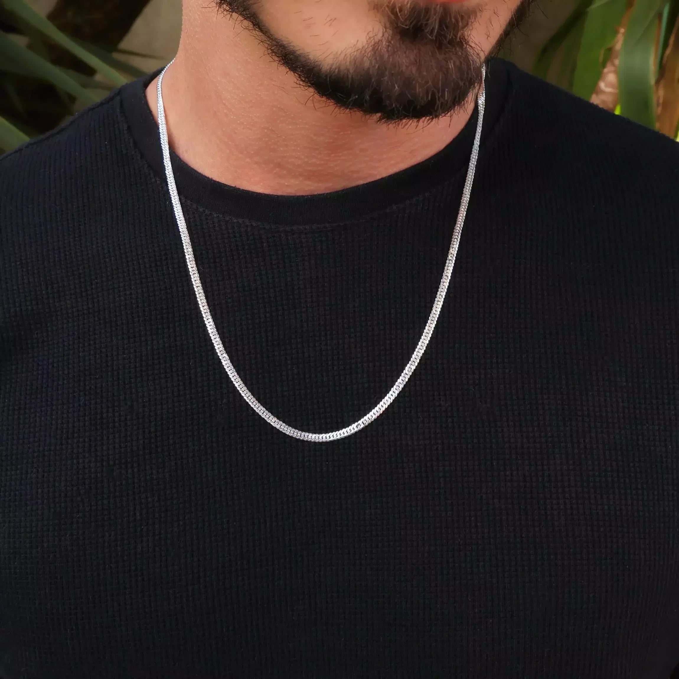 Double Link Grumet Chain 3mm in 925 Silver