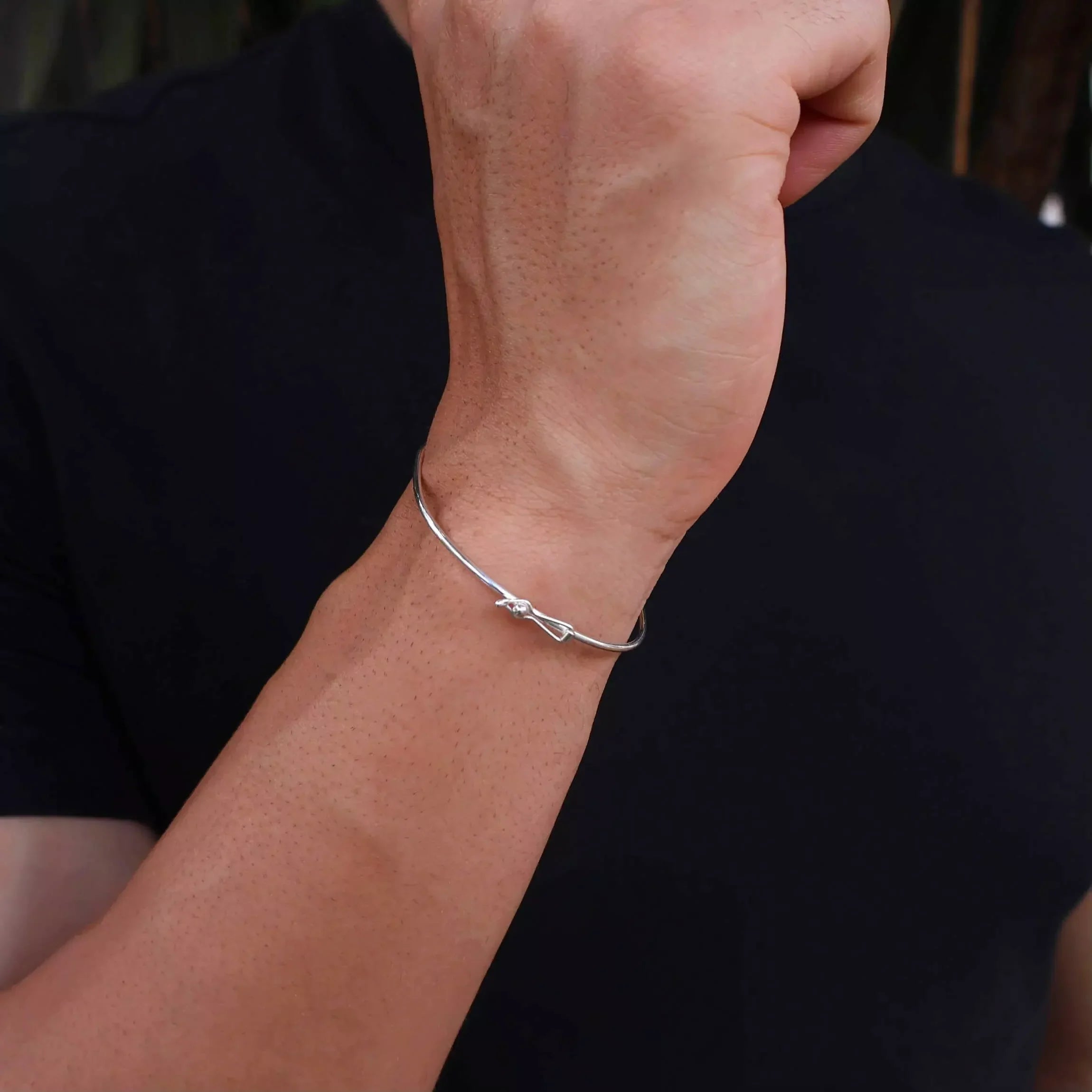 Men's Thin Silver Bracelet