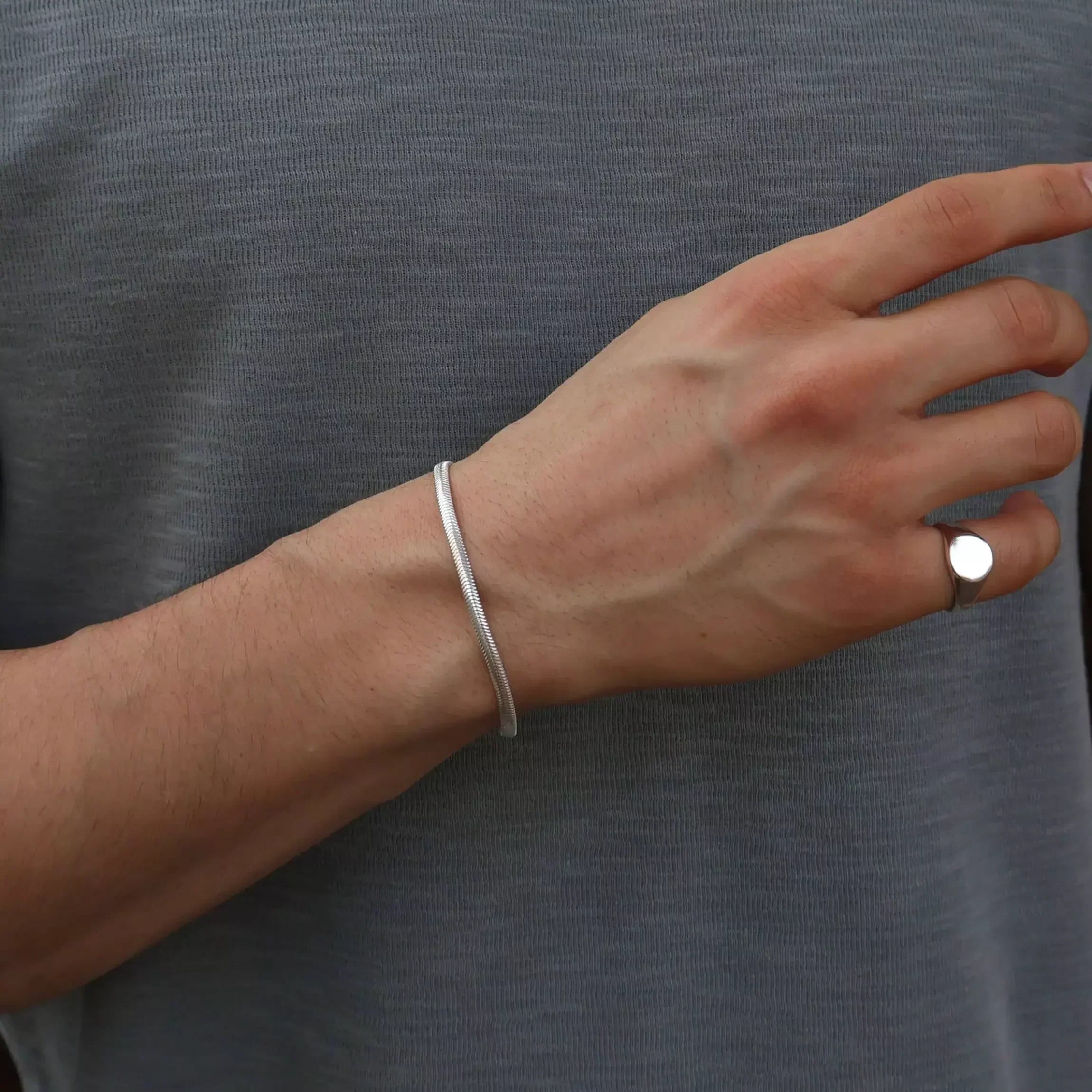 Men's Scale Bracelet in 925 Silver