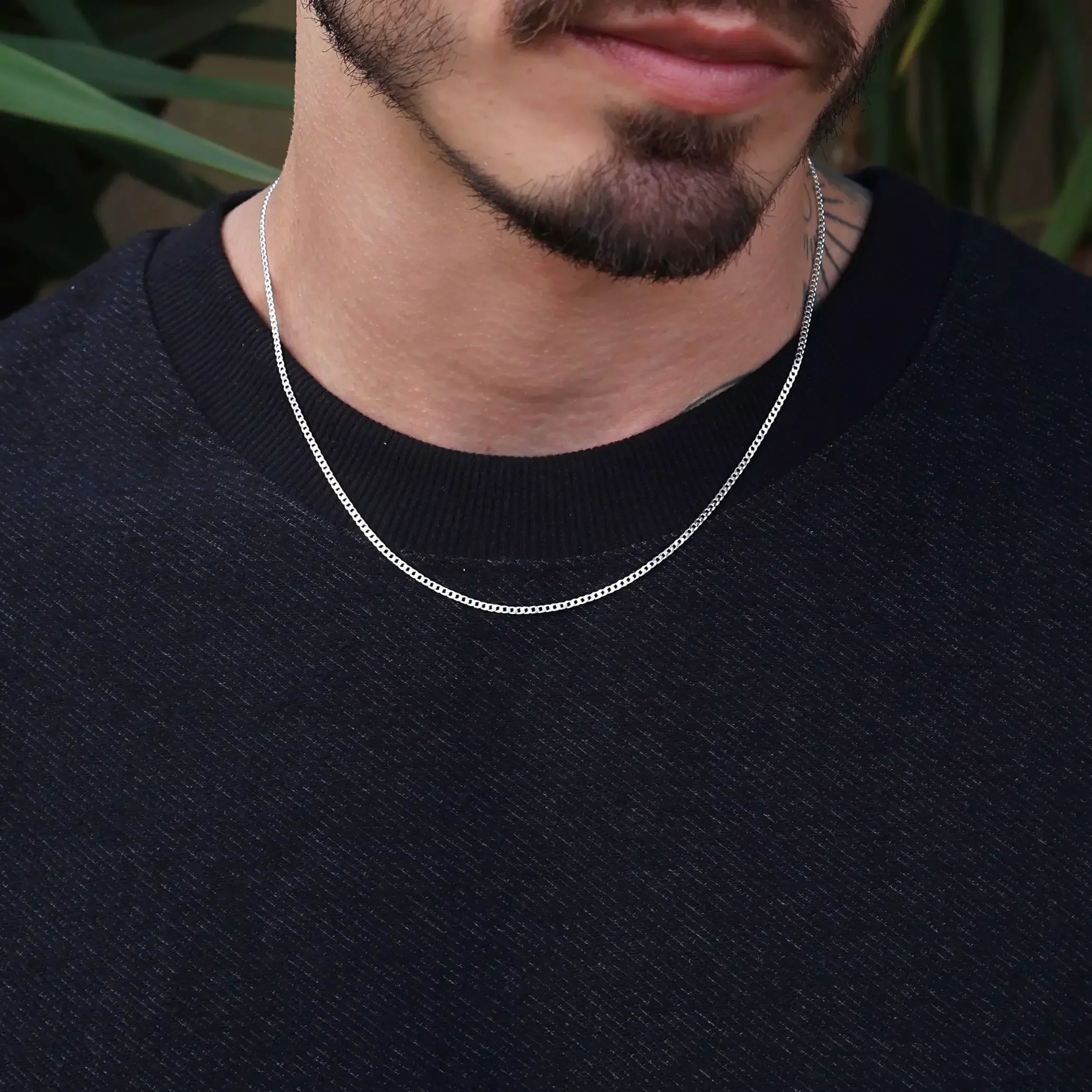 Men's 2 mm Grumet Chain in 925 Silver