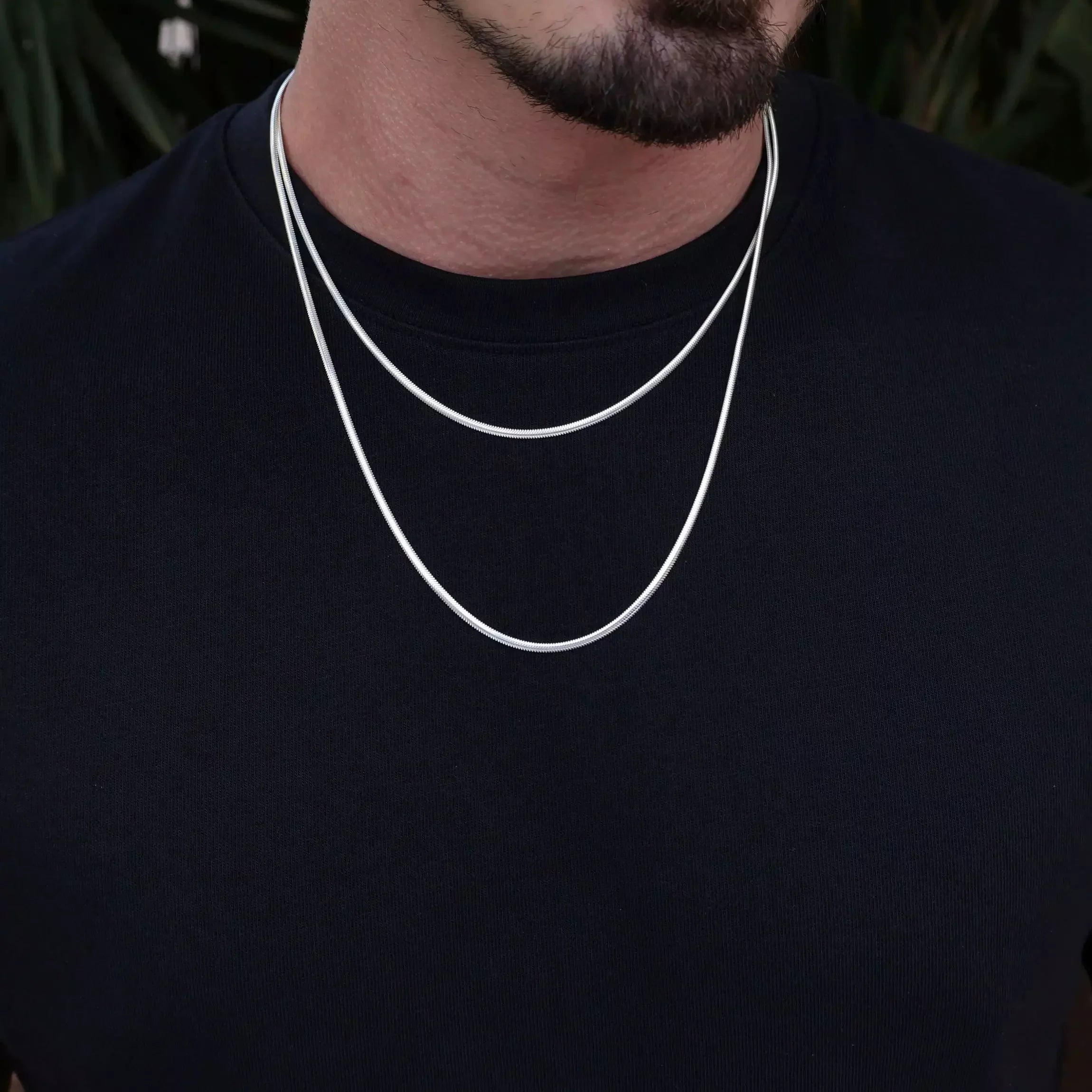 Thin Men's Scale Chain in 925 Silver