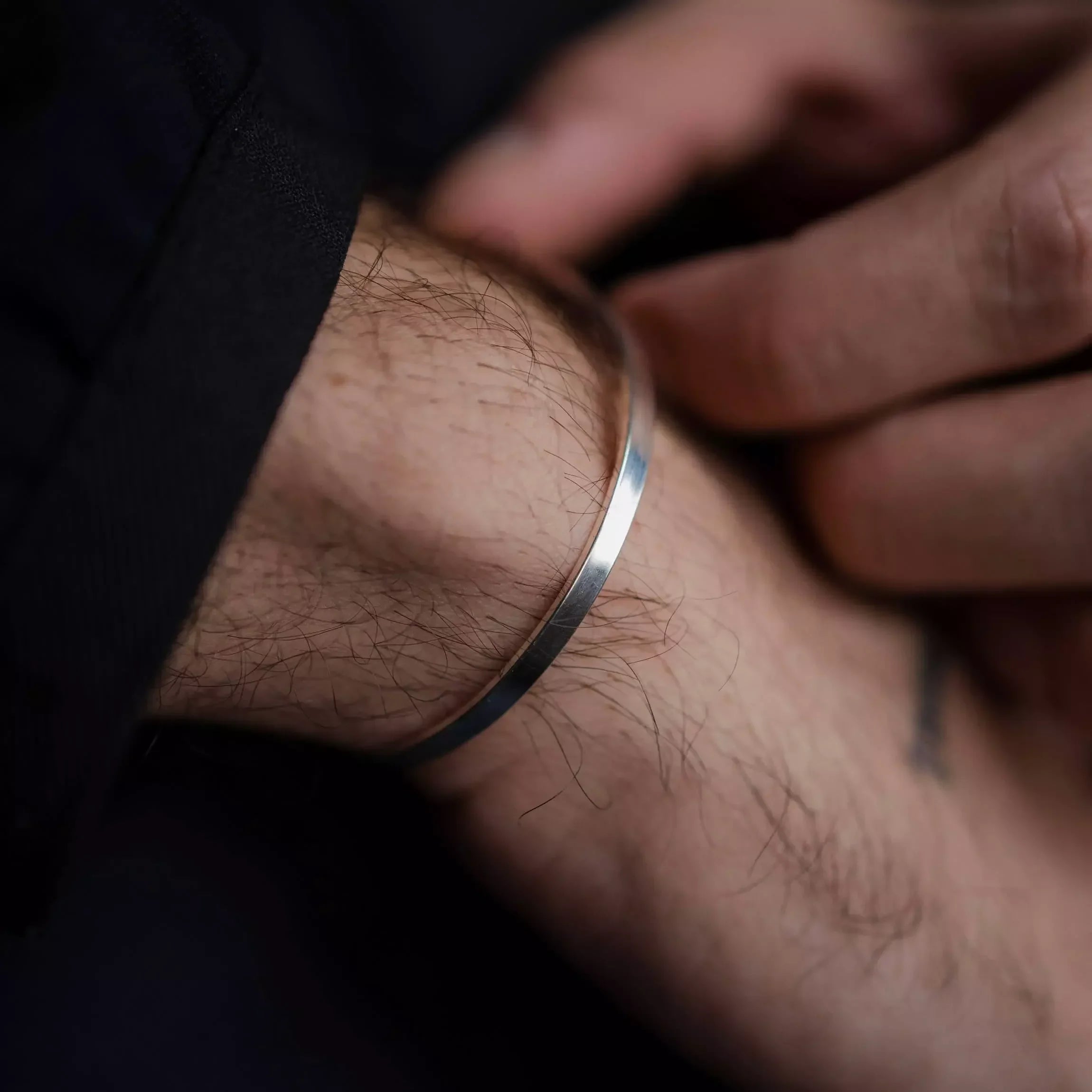 Men's Square Silver Bracelet