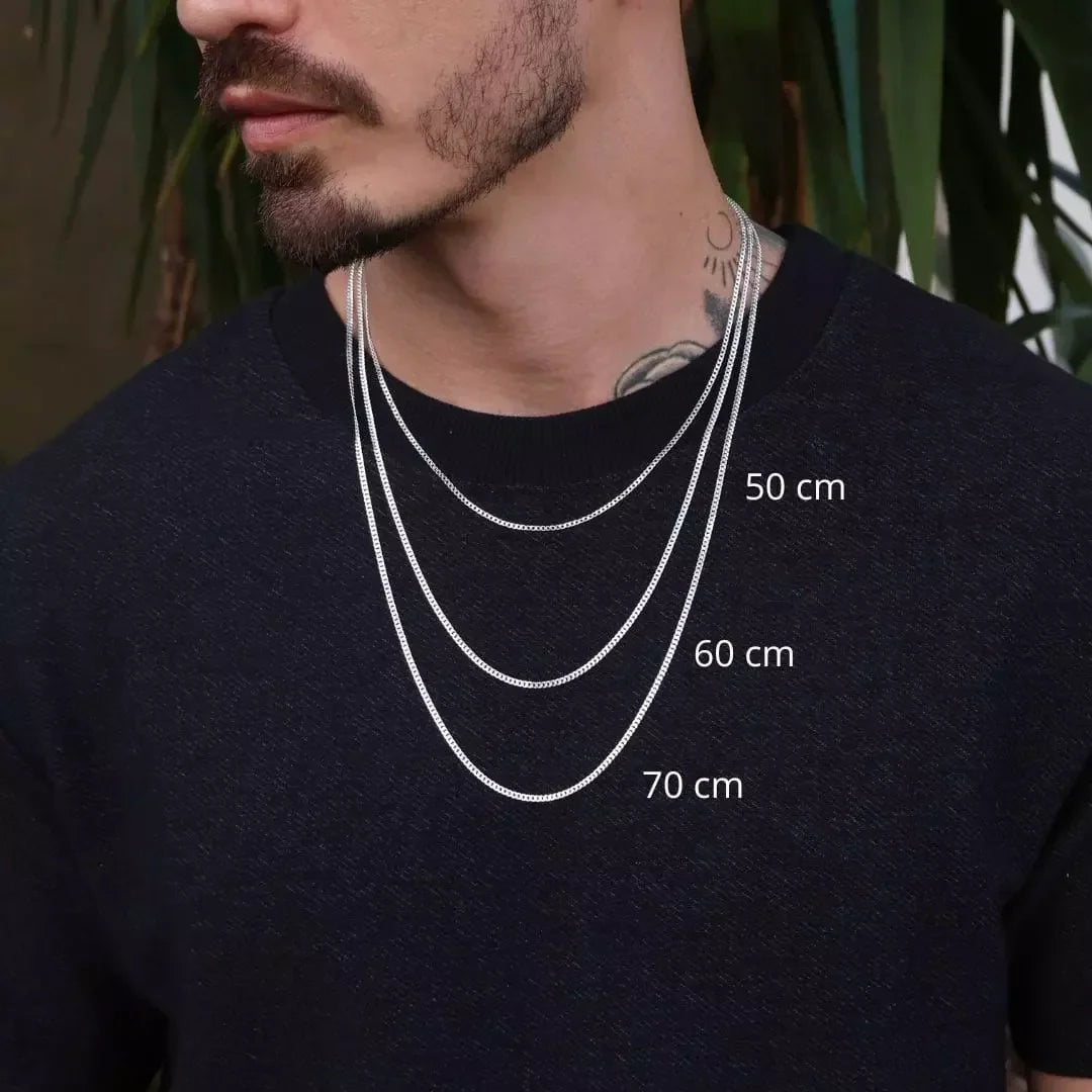 Men's 2 mm Grumet Chain in 925 Silver