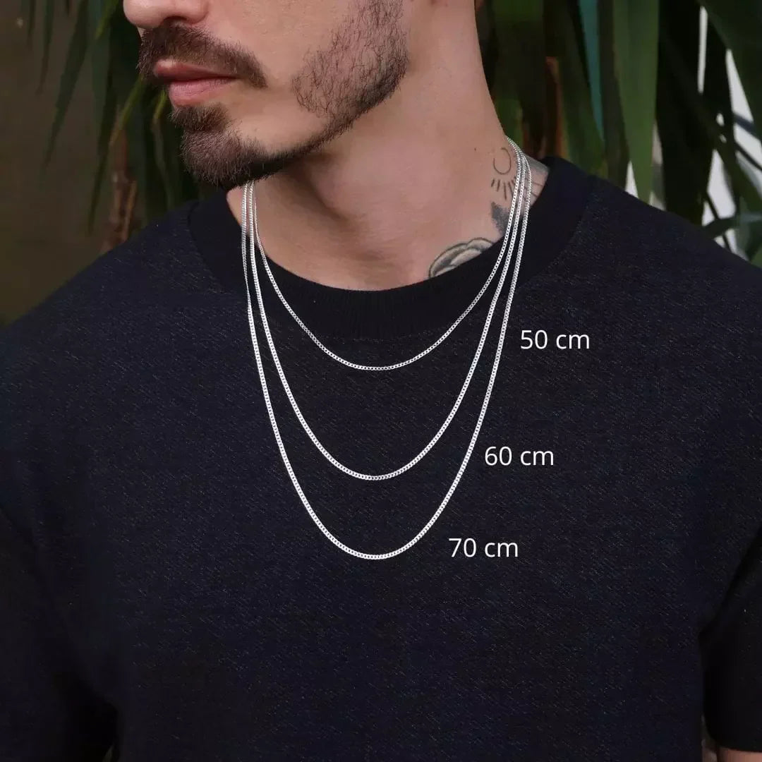 Men's 2 mm Grumet Chain in 925 Silver