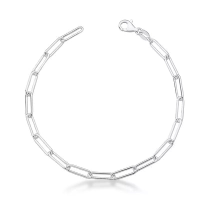 Men's Long Link Bracelet in 925 Silver