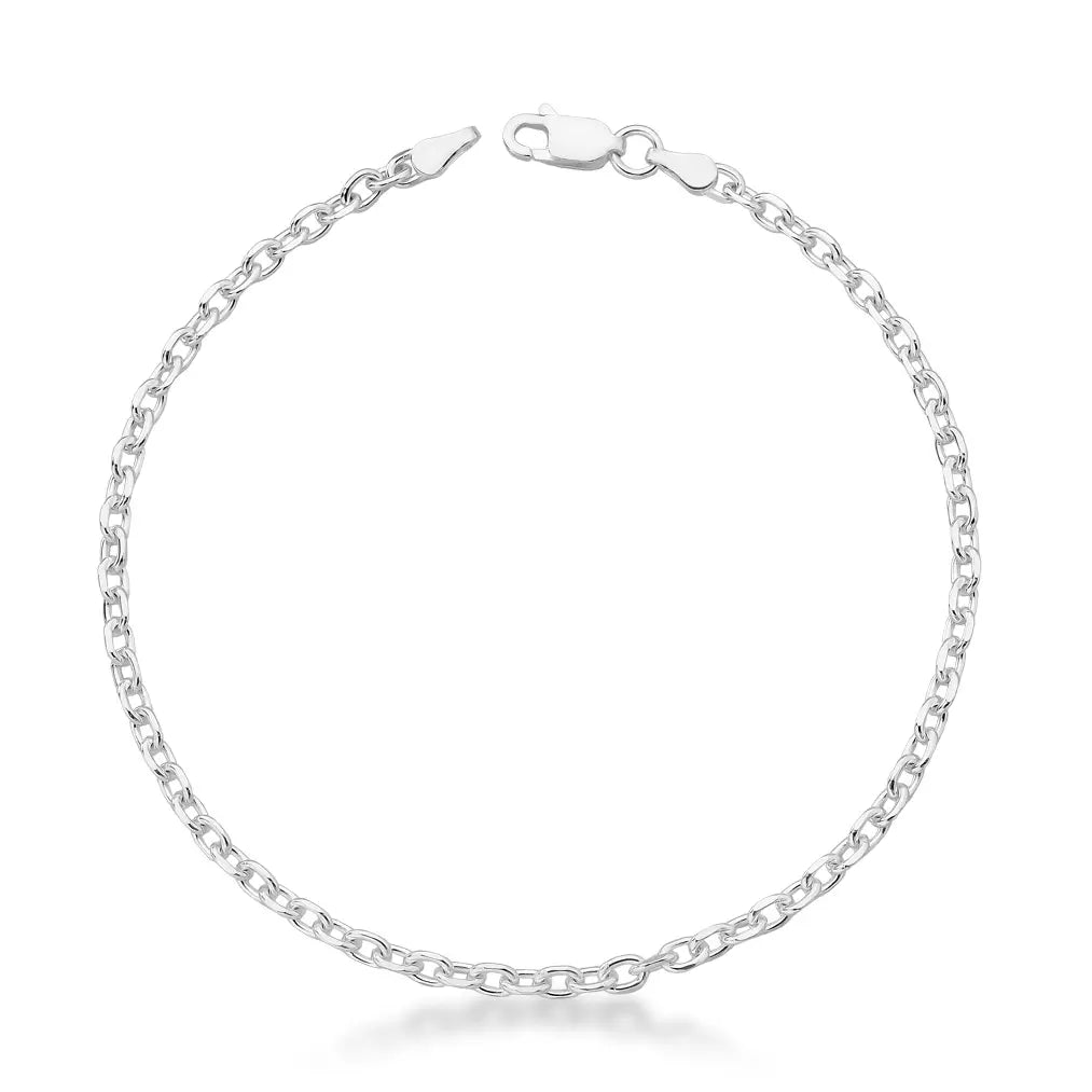 Men's Short Link Bracelet in 925 Silver