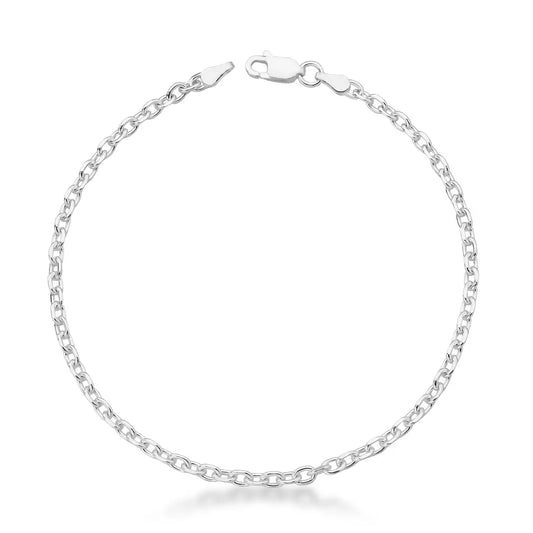 Men's Short Link Bracelet in 925 Silver