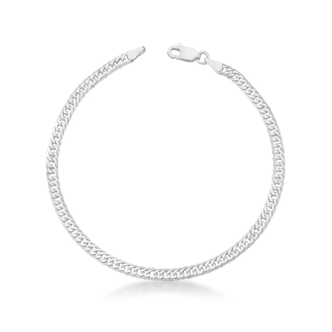 Double Link Grumet Bracelet 4mm in 925 Silver