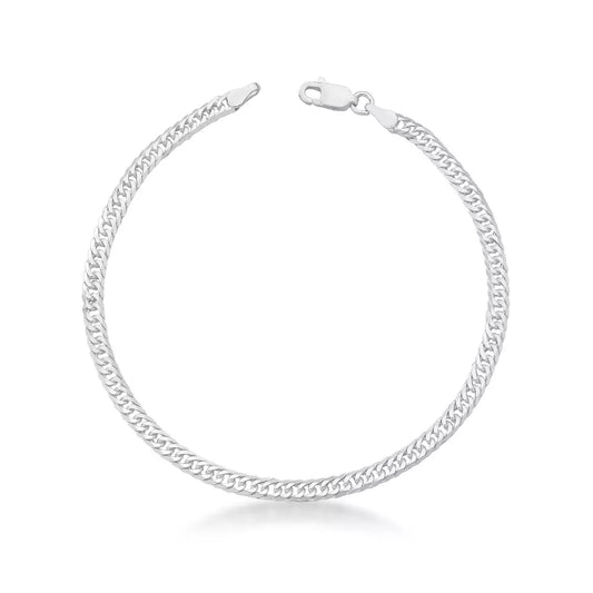 Double Link Grumet Bracelet 4mm in 925 Silver
