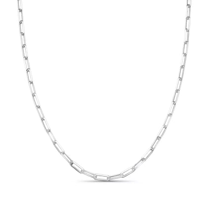 Long Link Chain in 925 Silver