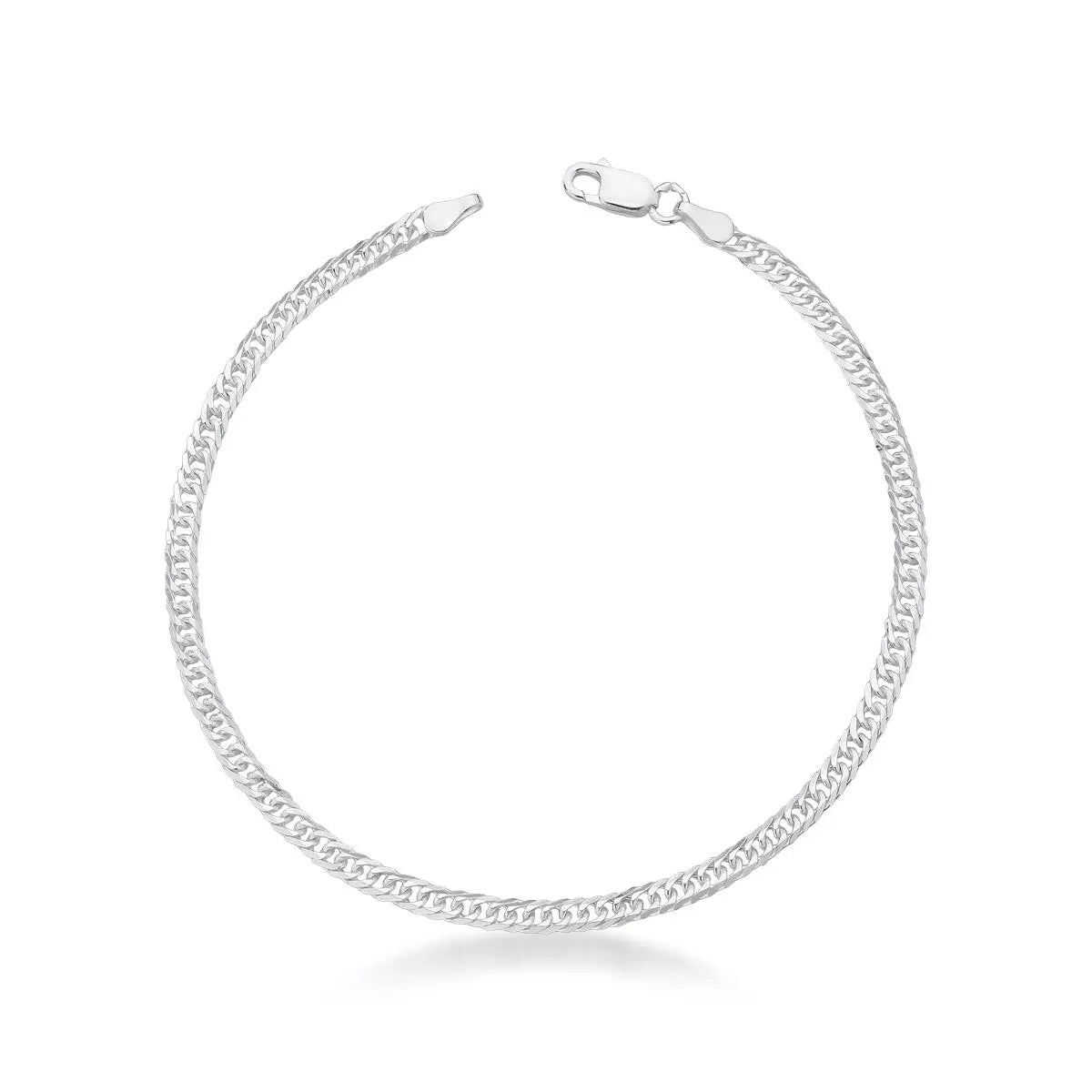 Double Link Grumet Bracelet 3 mm 925 Silver