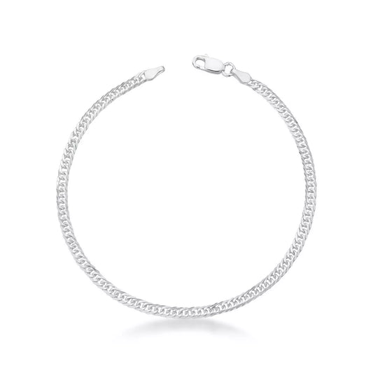 Double Link Grumet Bracelet 3 mm 925 Silver