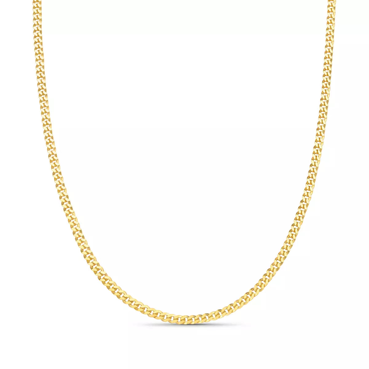 2mm 925 Sterling Silver Grumet Chain – 18k Gold Plated