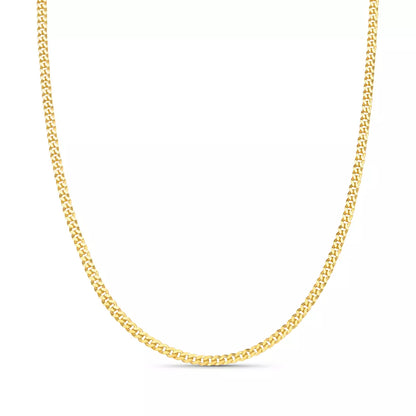 2mm 925 Sterling Silver Grumet Chain – 18k Gold Plated