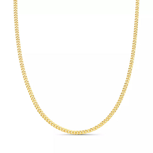 2mm 925 Sterling Silver Grumet Chain – 18k Gold Plated