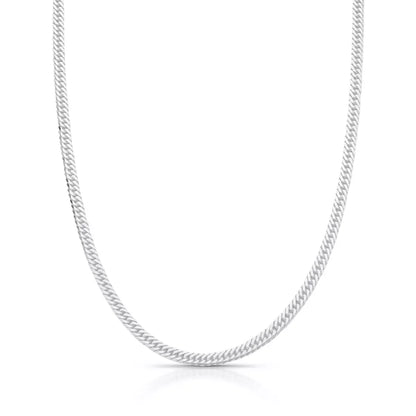Double Link Grumet Chain 3mm in 925 Silver