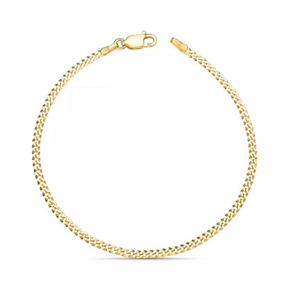 2mm Grumet Bracelet in 925 Sterling Silver – 18k Gold Plated
