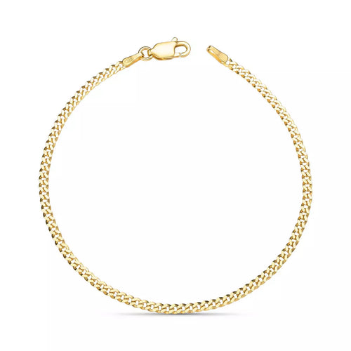 2mm Grumet Bracelet in 925 Sterling Silver – 18k Gold Plated