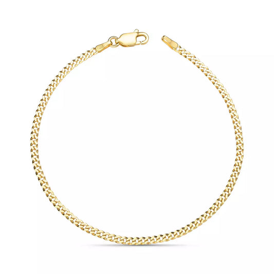 2mm Grumet Bracelet in 925 Sterling Silver – 18k Gold Plated