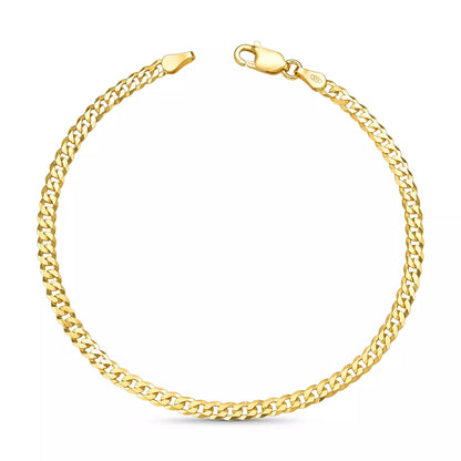 3mm 925 Sterling Silver Grumet Bracelet – 18k Gold Plated