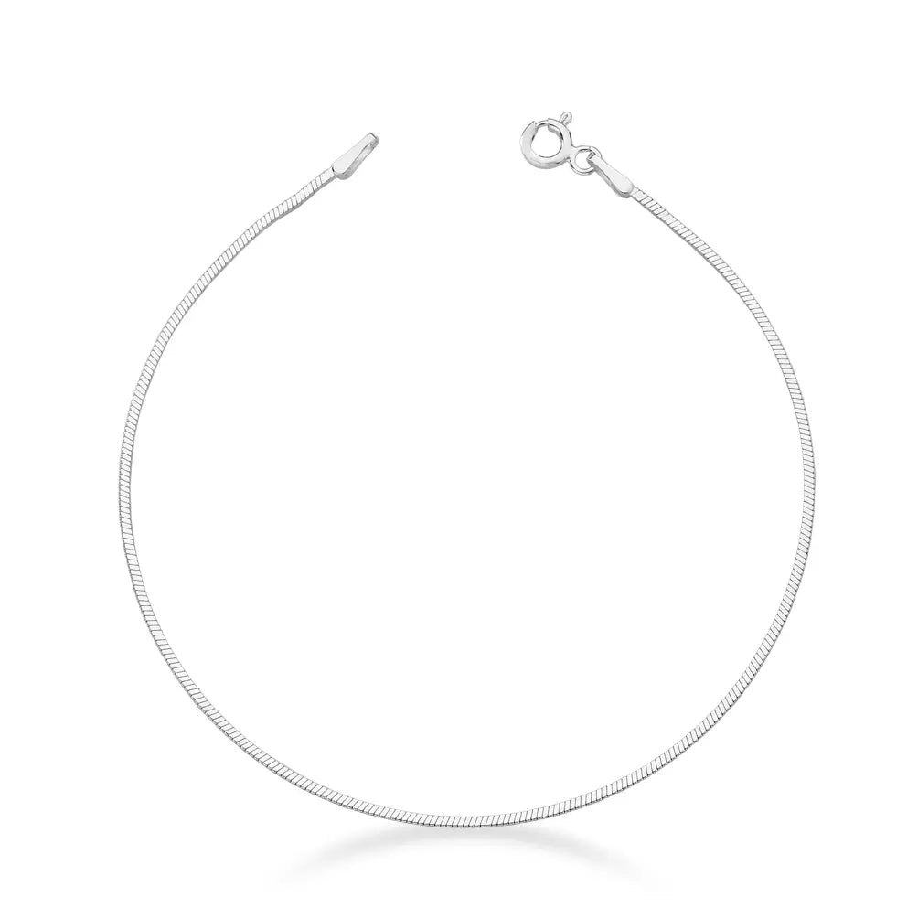 Men's Thin Laminated Bracelet in 925 Silver