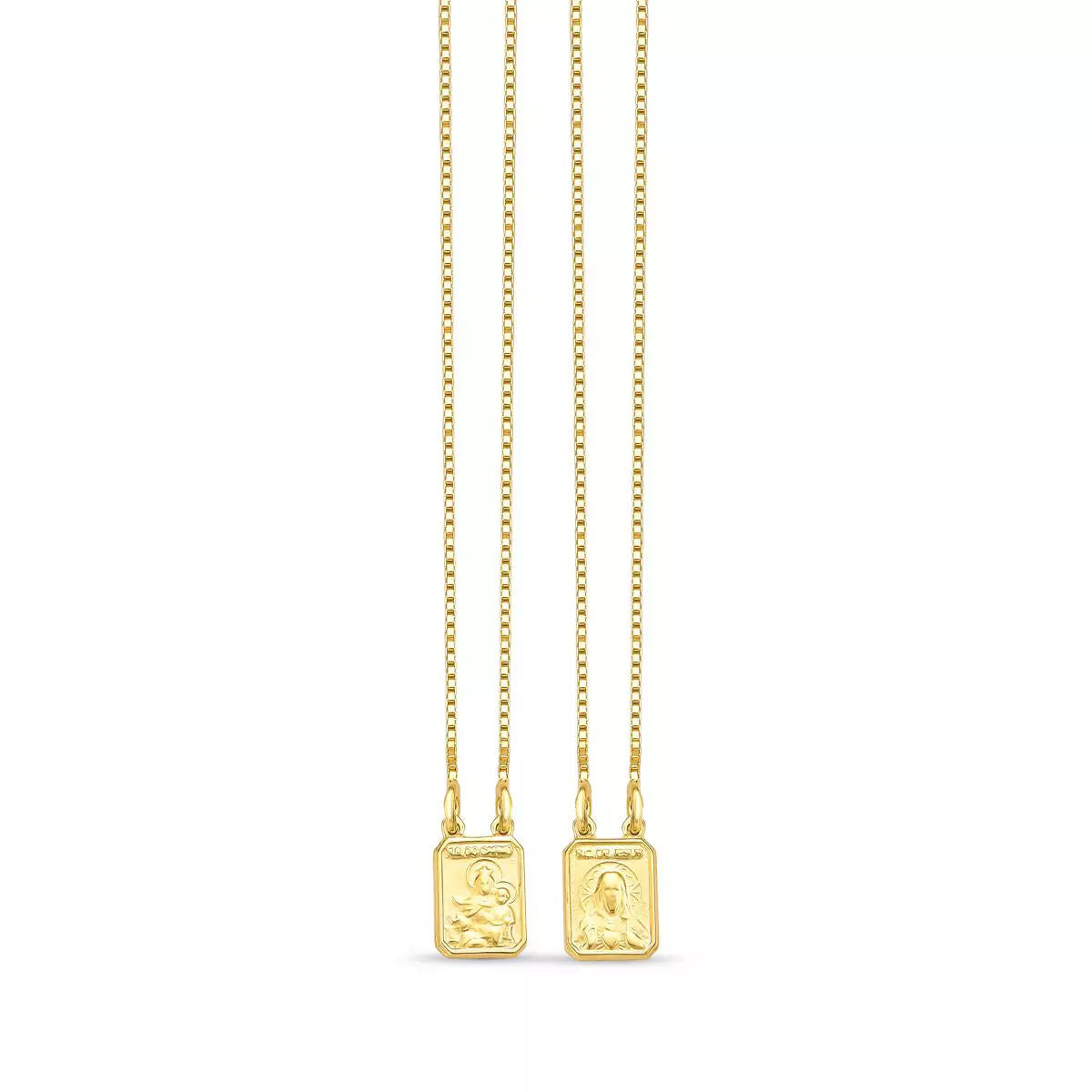 Scapular Necklace in 925 Sterling Silver – 18k Gold Plated