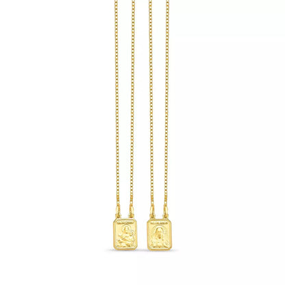 Scapular Necklace in 925 Sterling Silver – 18k Gold Plated