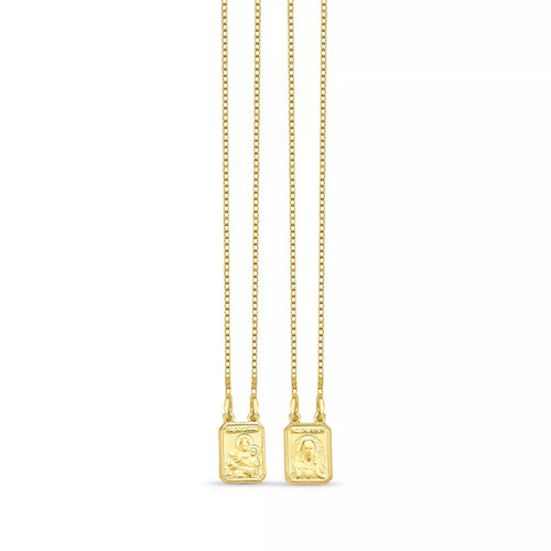 Scapular Necklace in 925 Sterling Silver – 18k Gold Plated